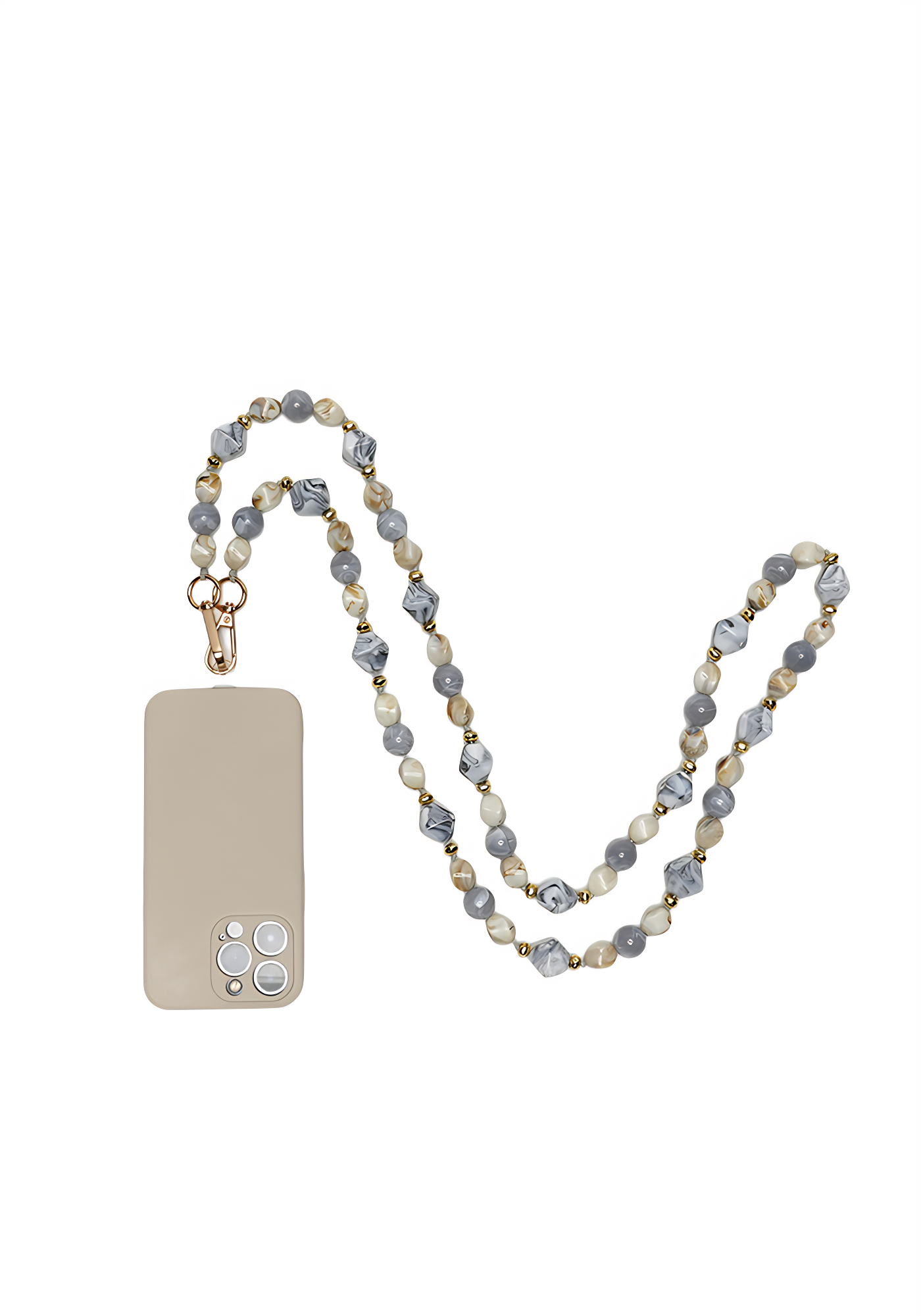 Drifted Marble Phone Chain by Mila (Long)