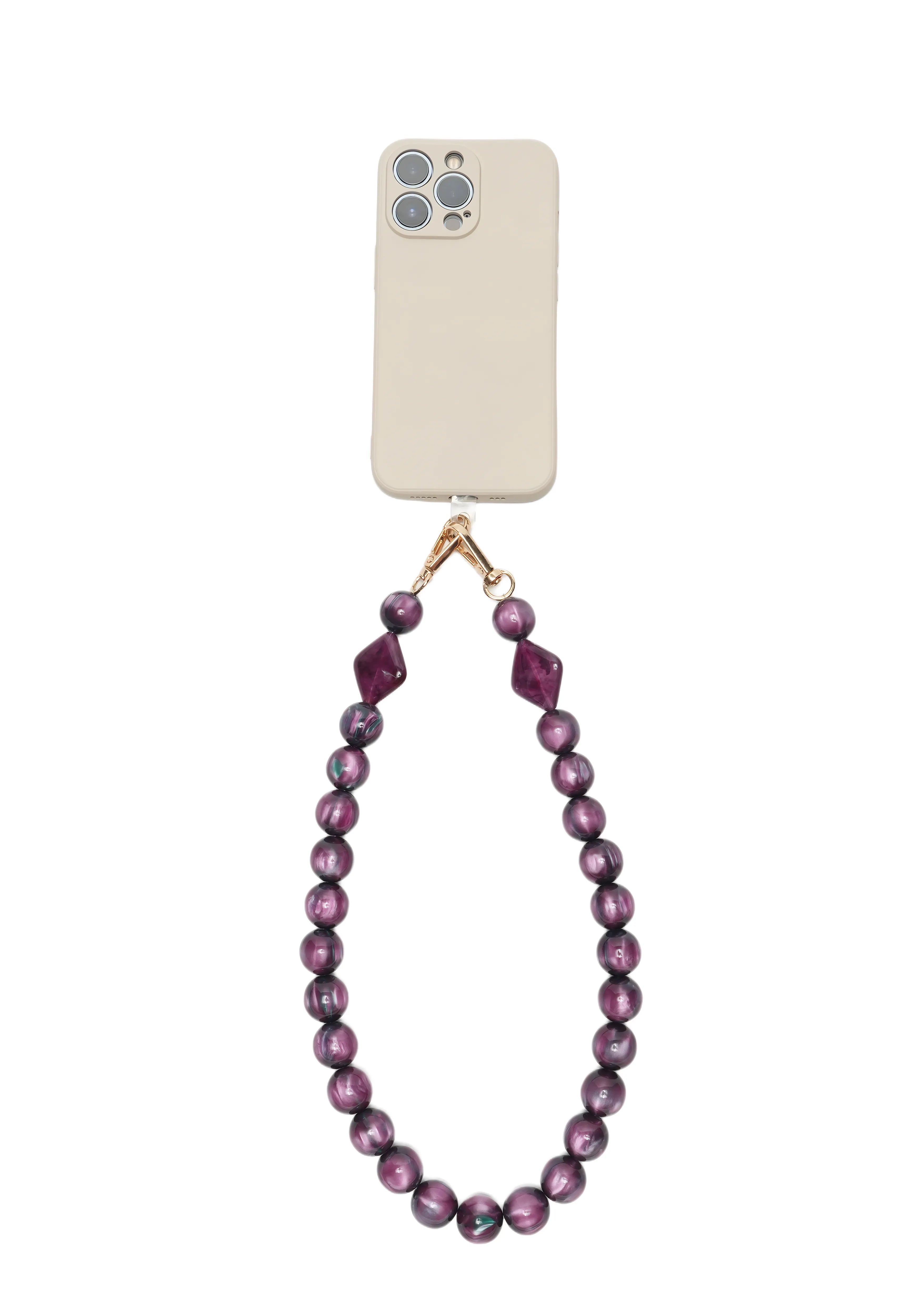 ASTRA EDGE — Geometric Bead Phone Chain