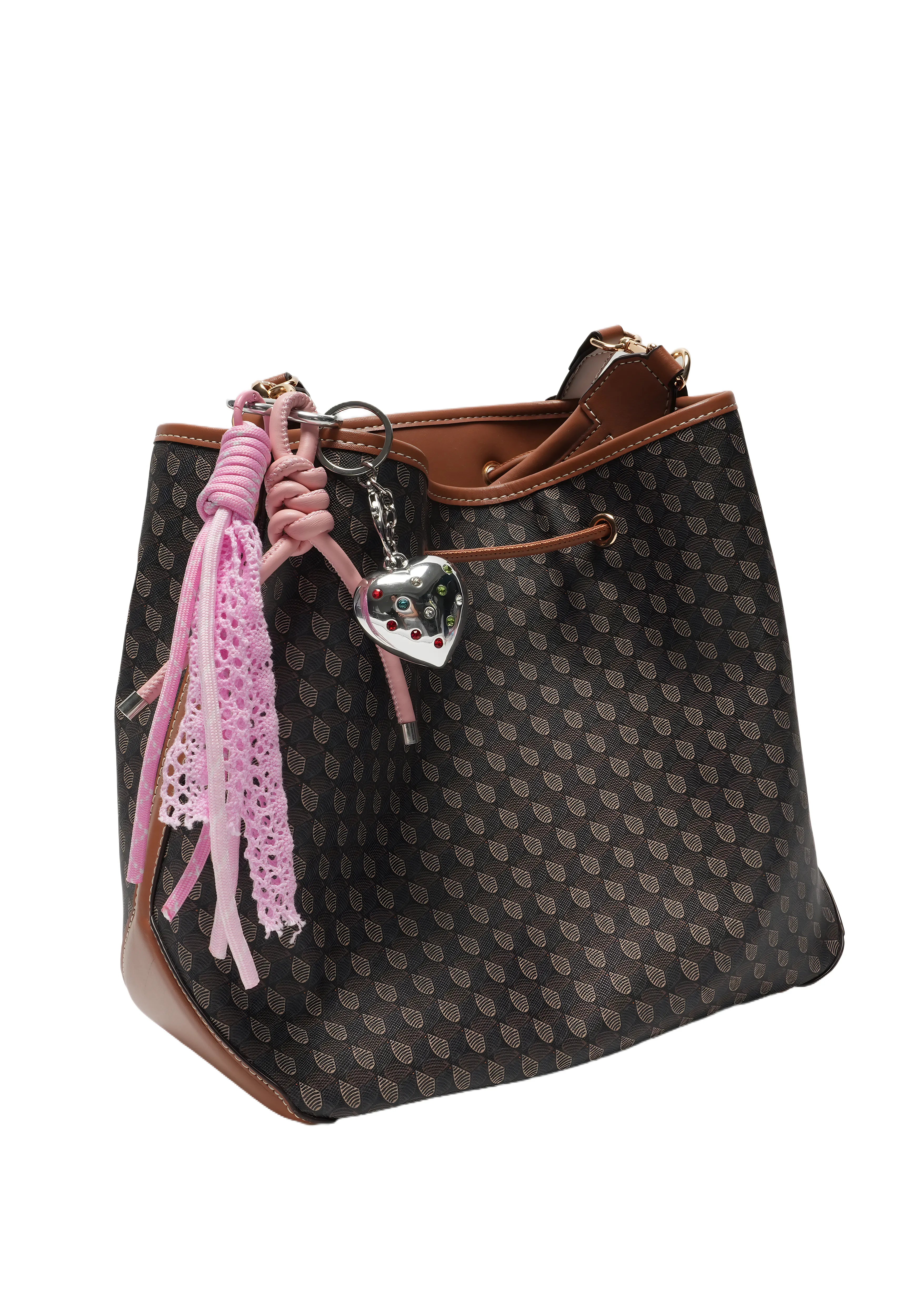 CANDY BLOOM — Pink Lace Charm Key Ring