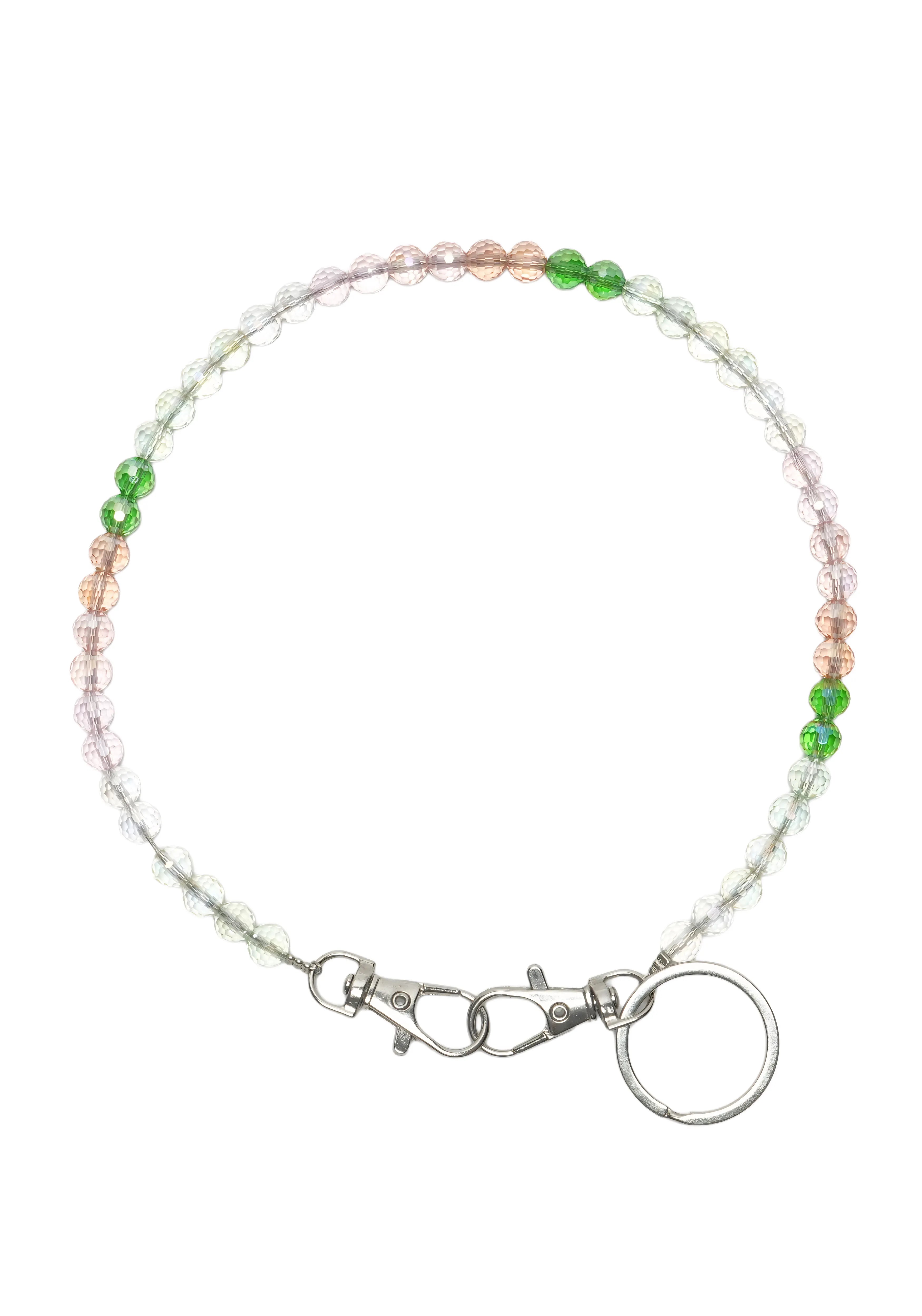 CRYSTAL BLOOM — Faceted Round Phone Chain