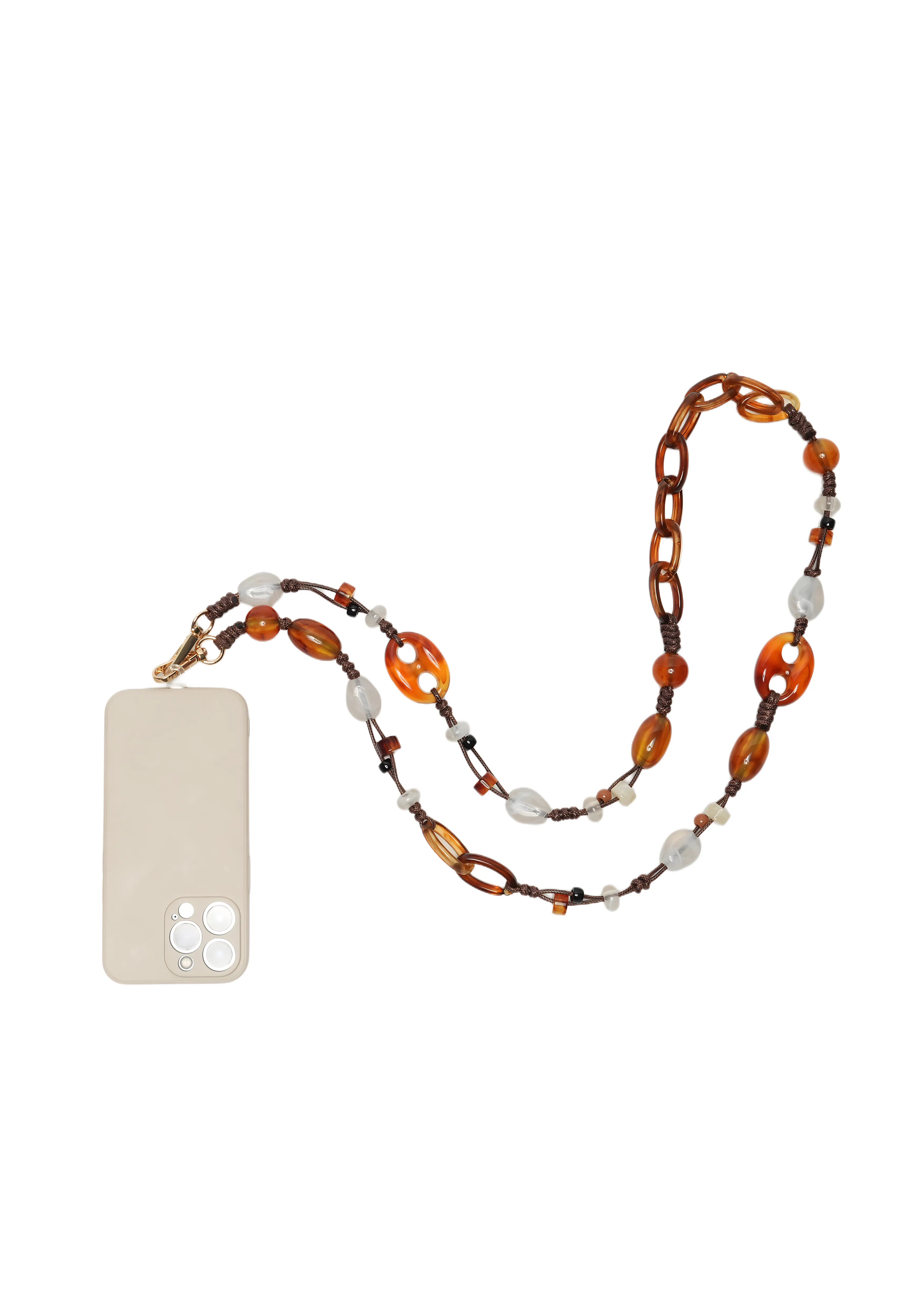 LINK LUXE — Amber Chain Phone Strap