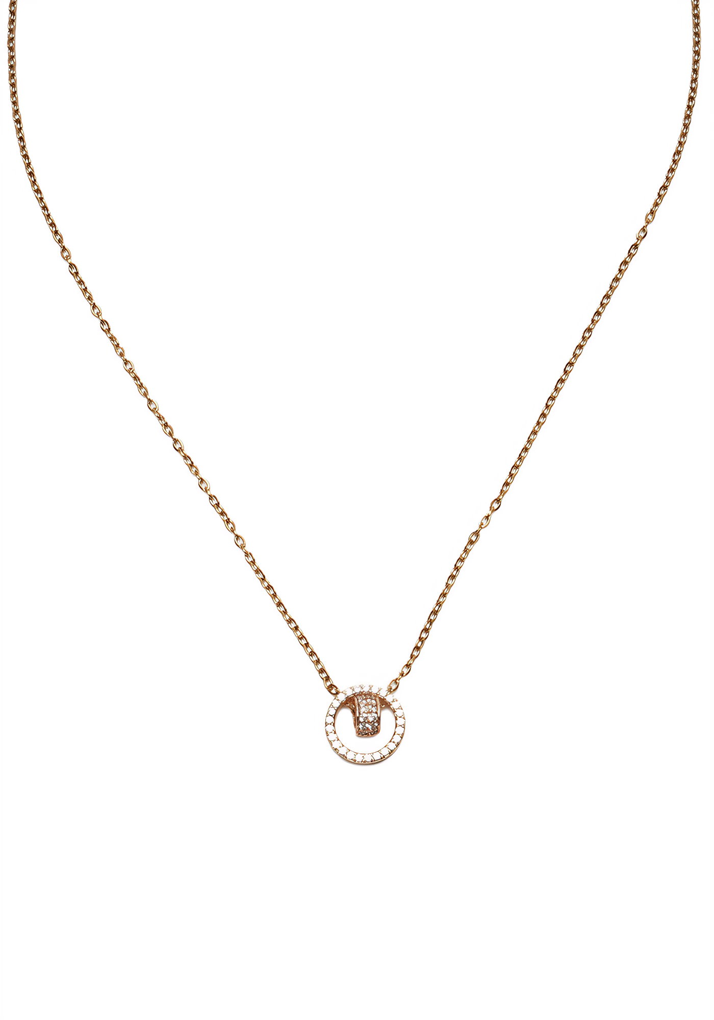 LUMINA LOOP — Pavé Halo Pendant Necklace