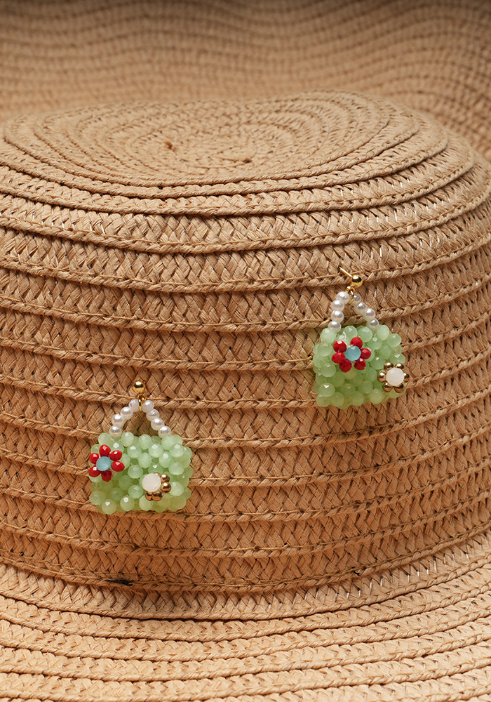 MINI TOTE — Beaded Bag Earrings