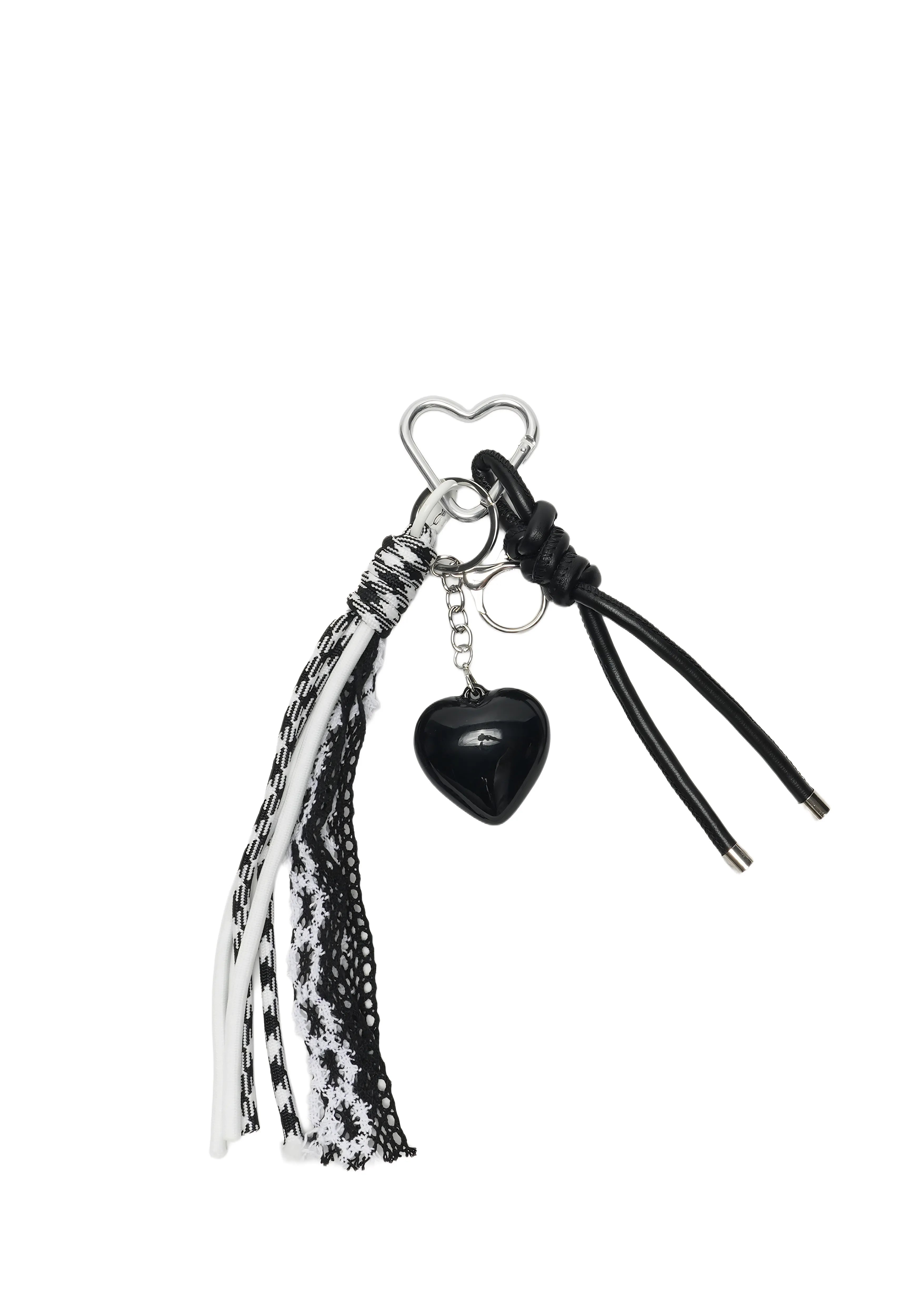 NOIR FLING — Lace Heart Drop Key Charm