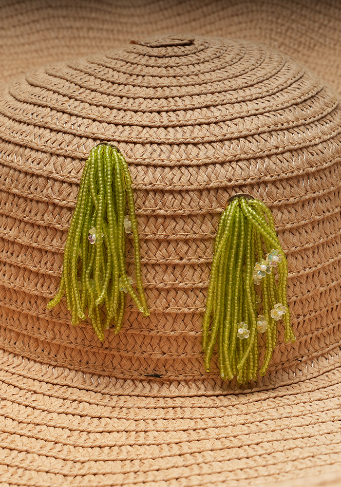 TASSEL VINE — Beaded Waterfall Earrings