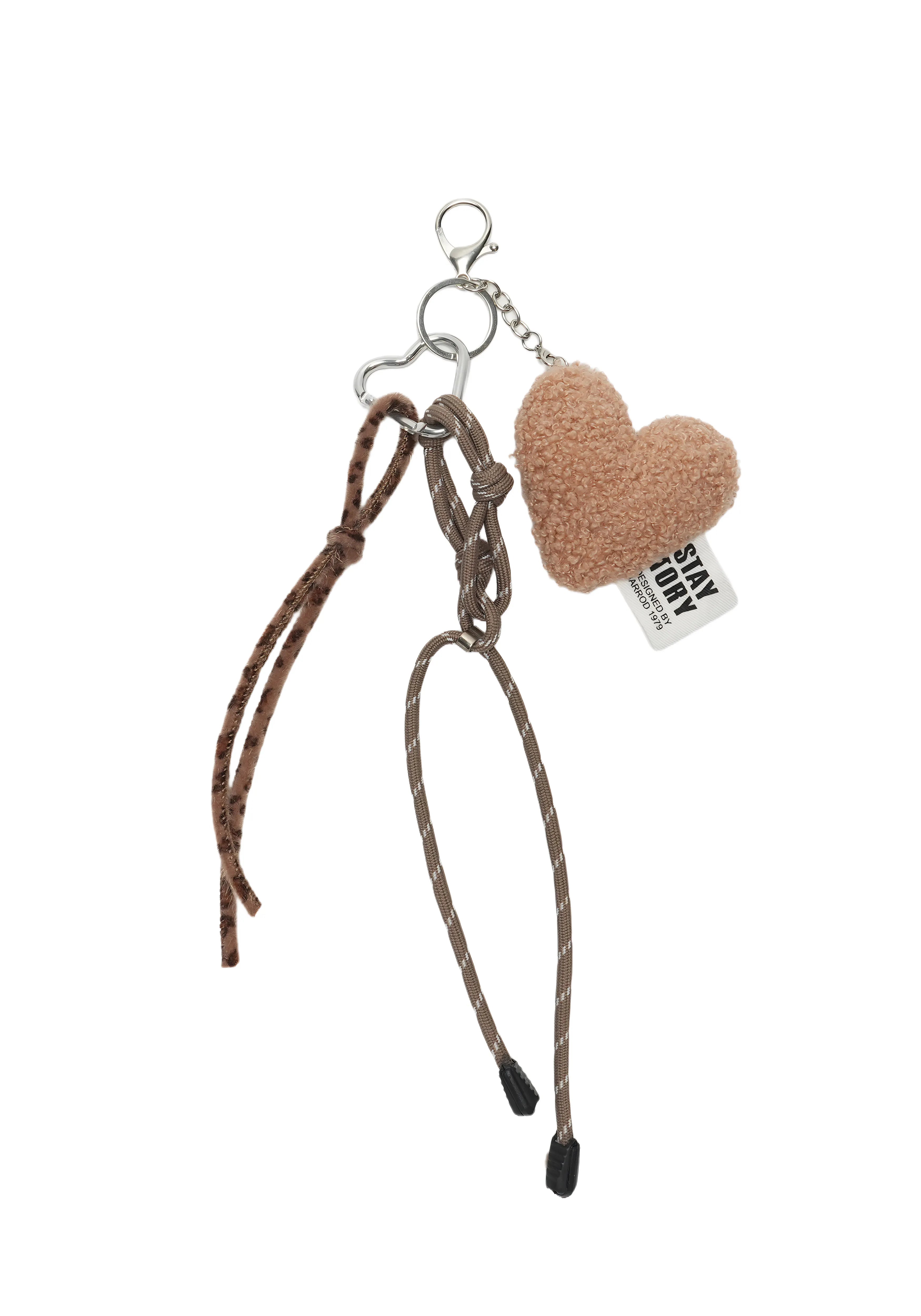 TEDDY TAG — Plush Heart Key Strap