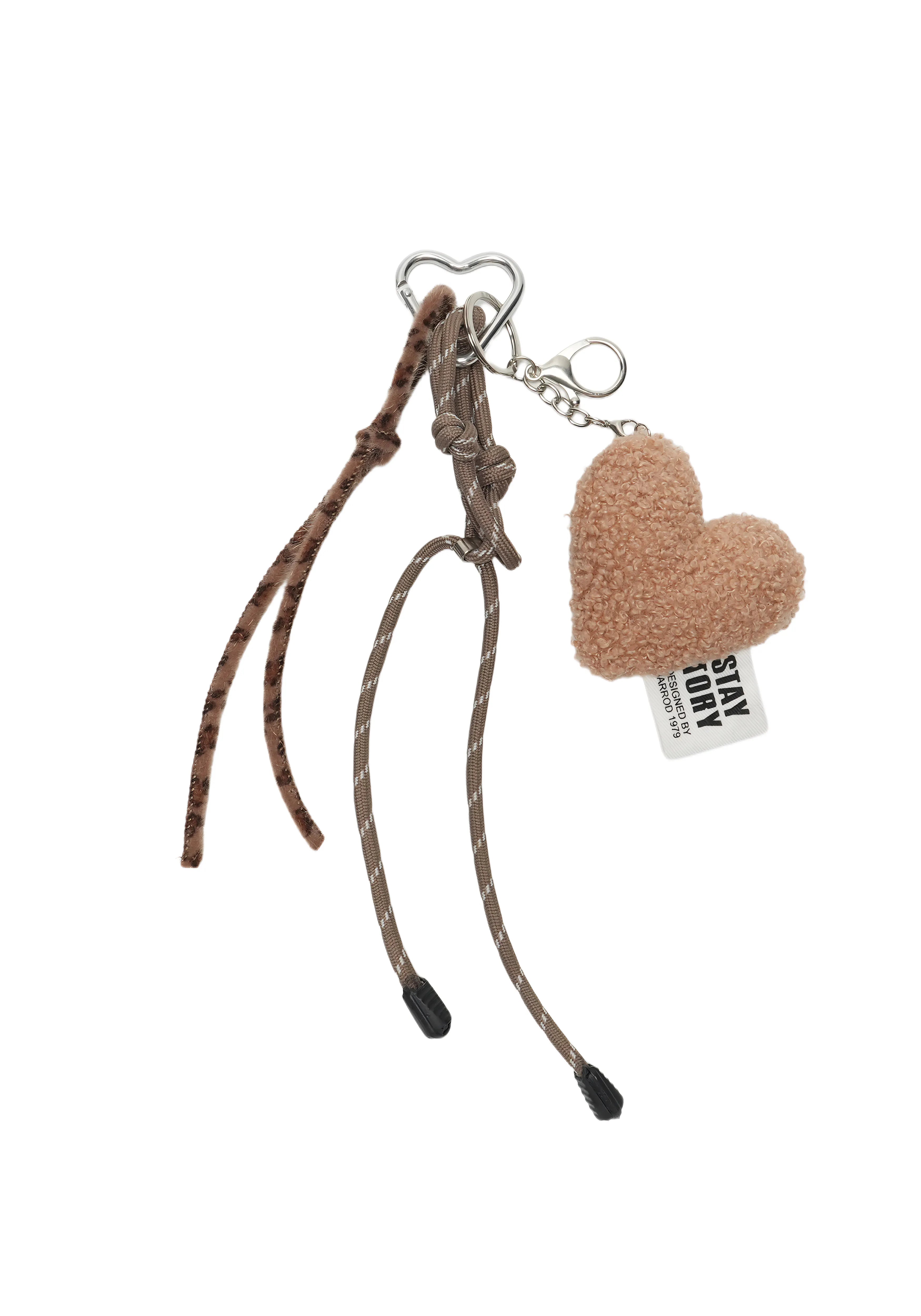 TEDDY TAG — Plush Heart Key Strap