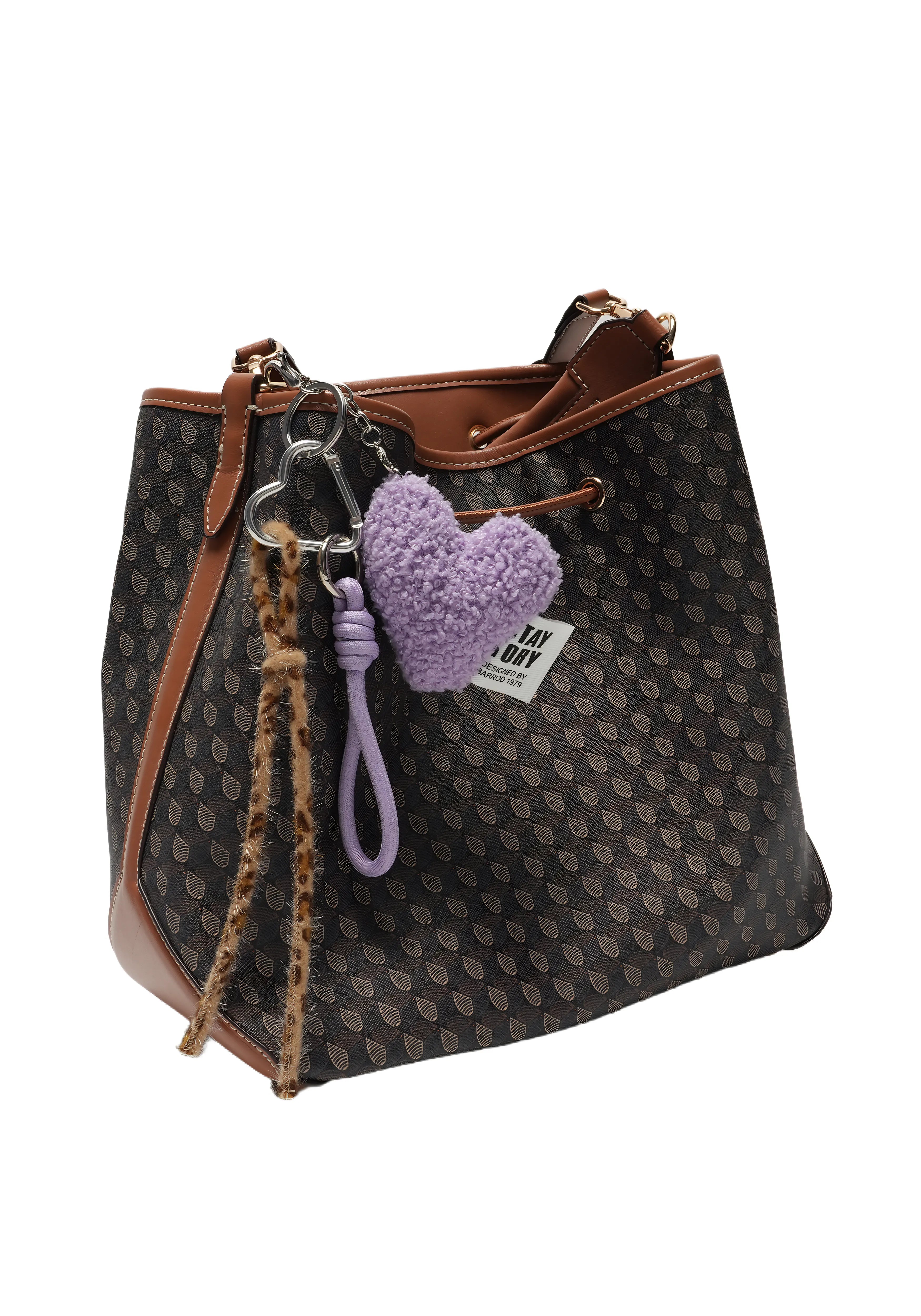 TEDDY TAG — Plush Heart Charm Phone Strap