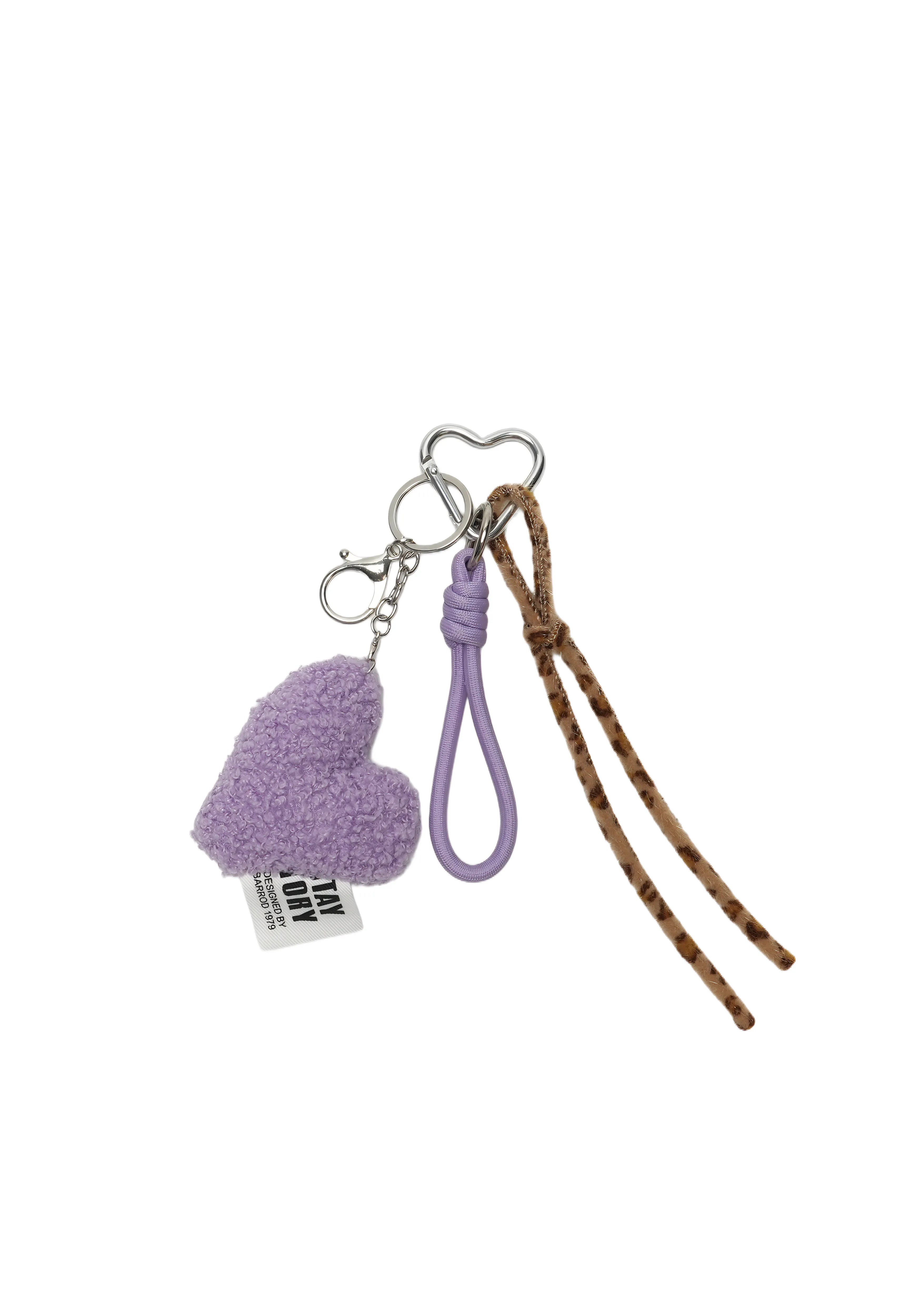 TEDDY TAG — Plush Heart Charm Phone Strap