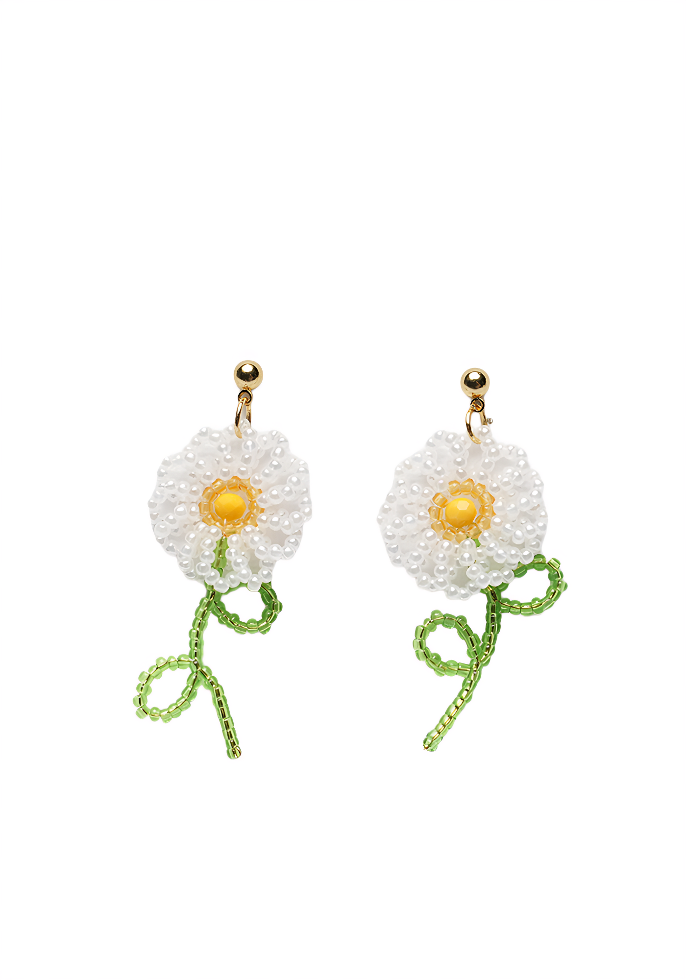 TWIRL DAISY — Beaded Vine Earrings