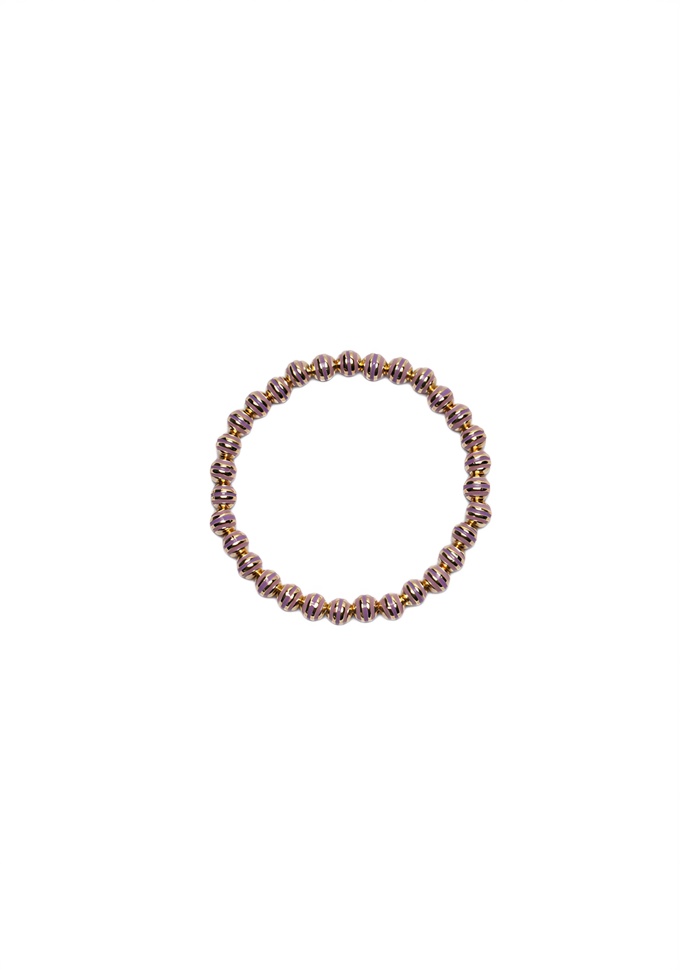 TWISTED POP — Striped Round Beaded Bracelet