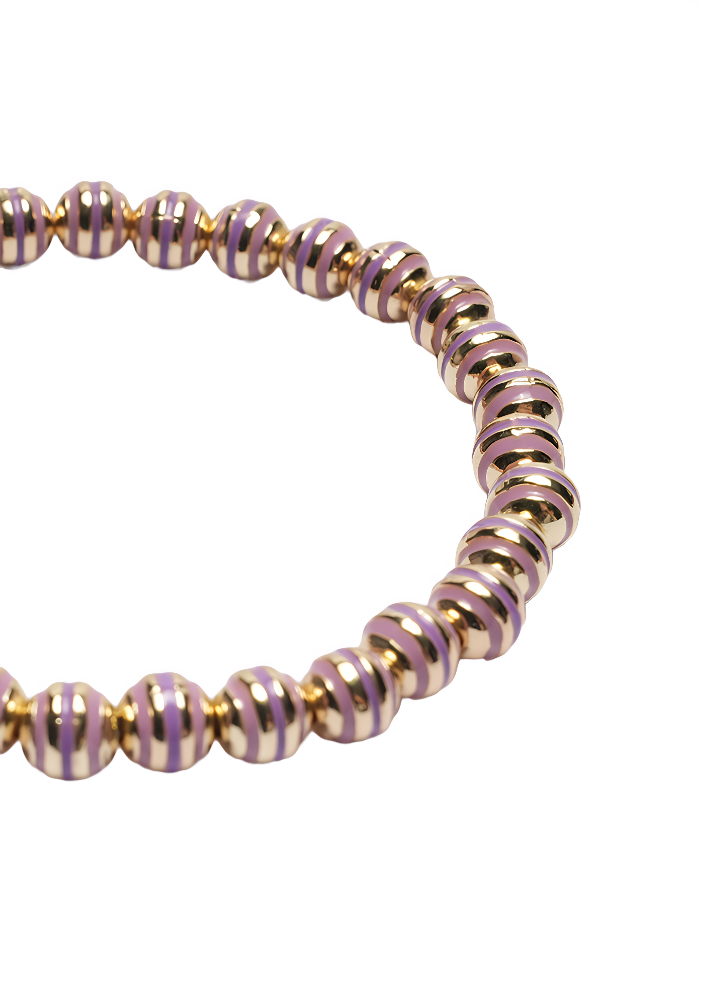 TWISTED POP — Striped Round Beaded Bracelet