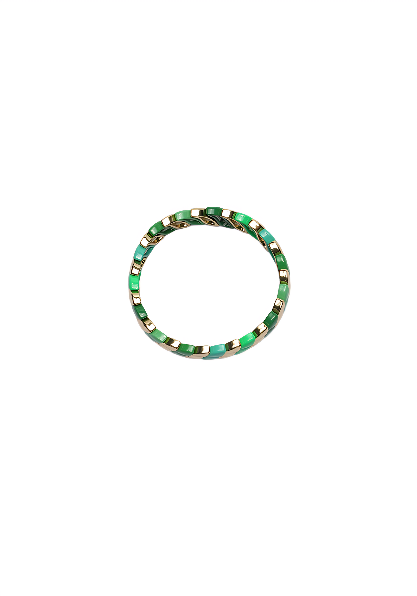 WAVE LINK — Diagonal Beaded Stretch Bracelet