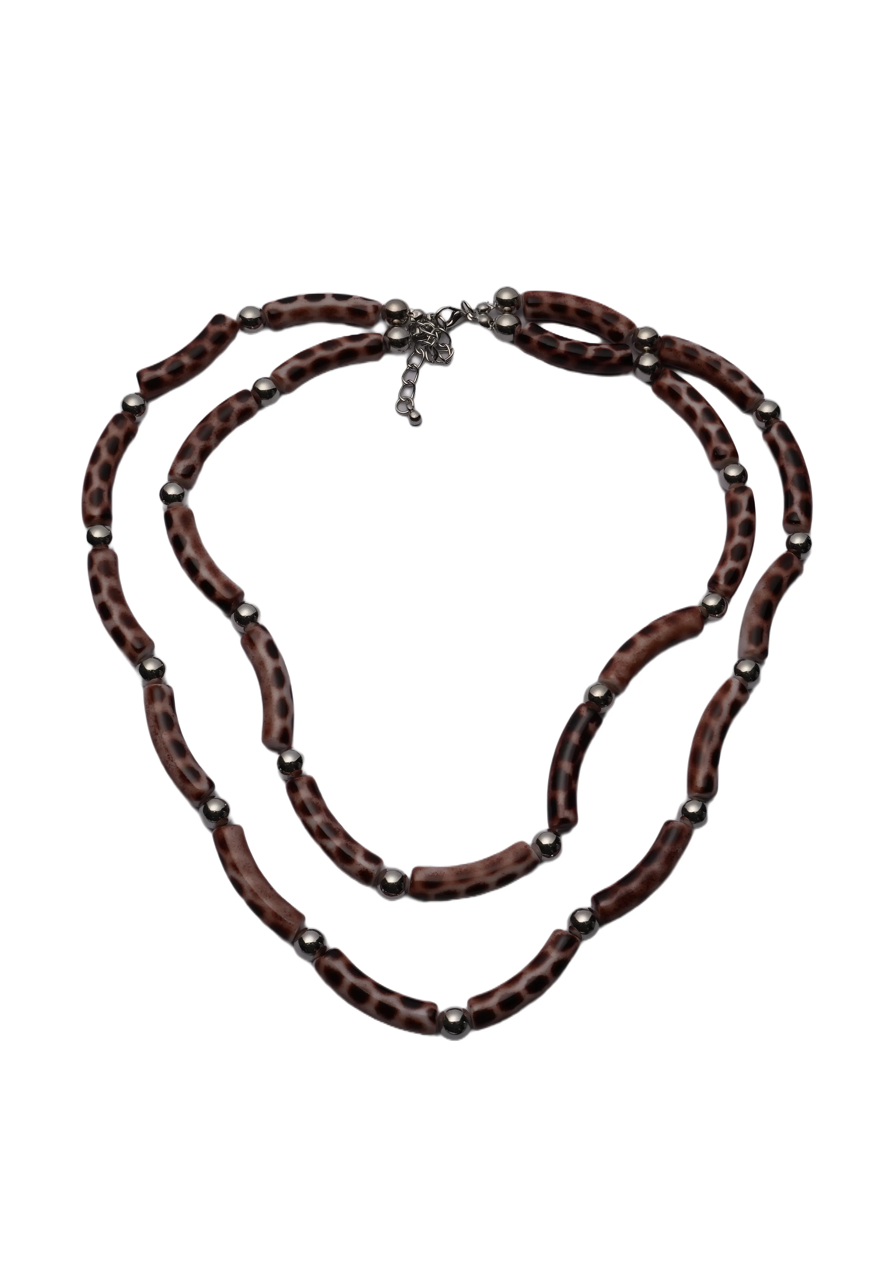 WILD STRAND — Double Layer Beaded Necklace