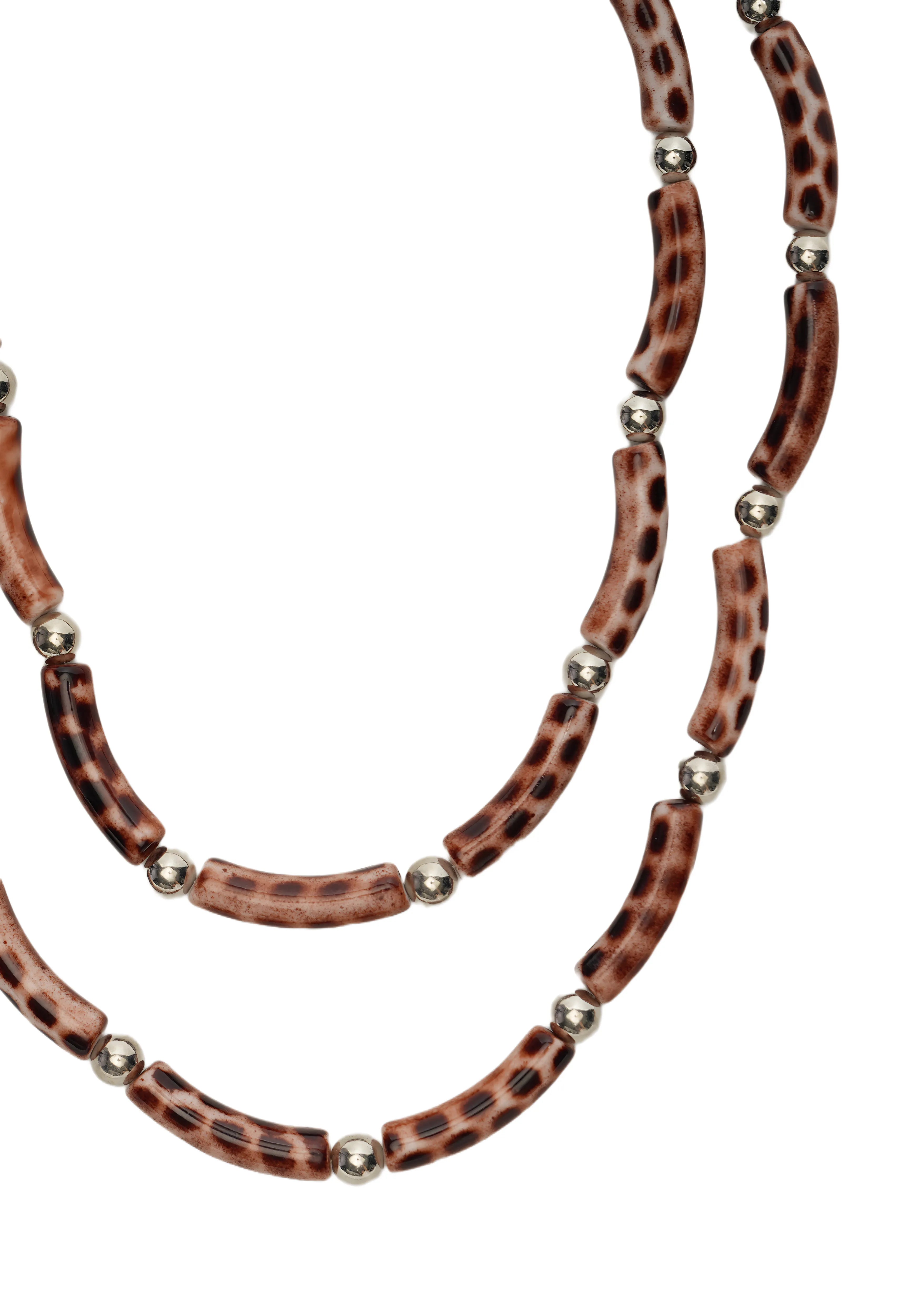 WILD STRAND — Double Layer Beaded Necklace