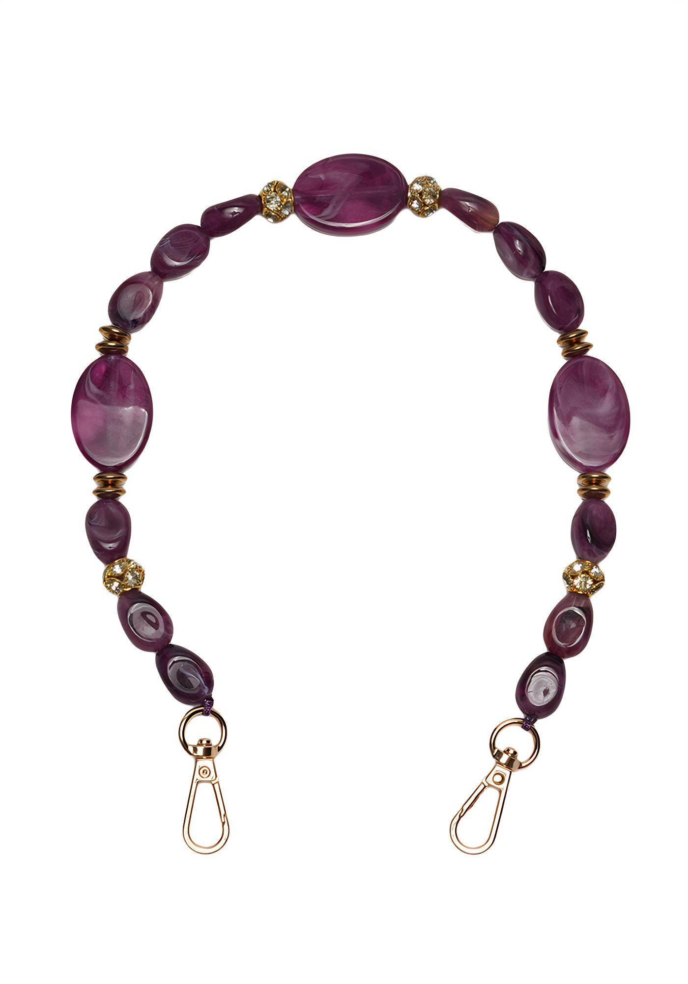 Aubergine Glow Phone Chain by Mila (Short)