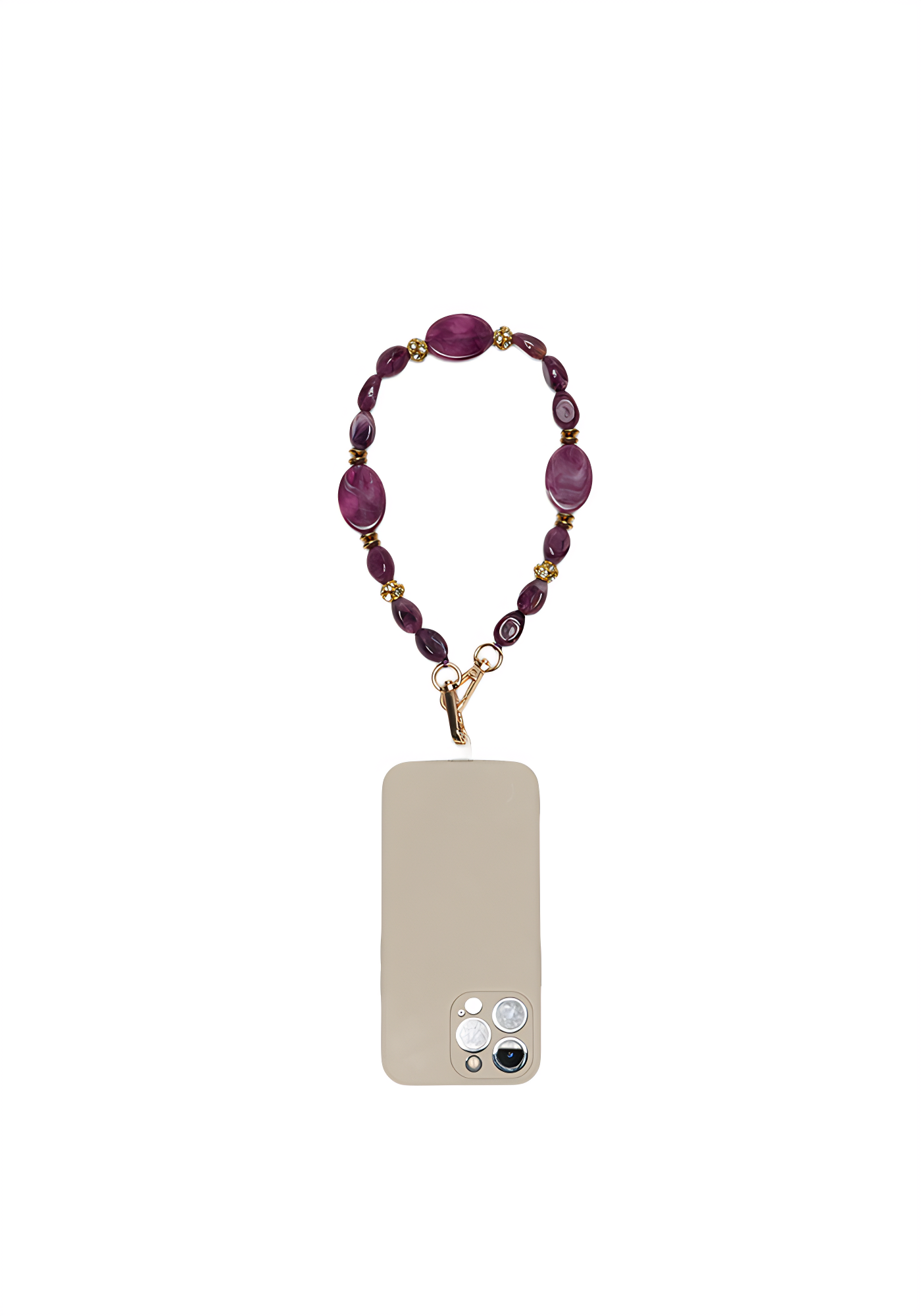 Aubergine Glow Phone Chain by Mila (Short)