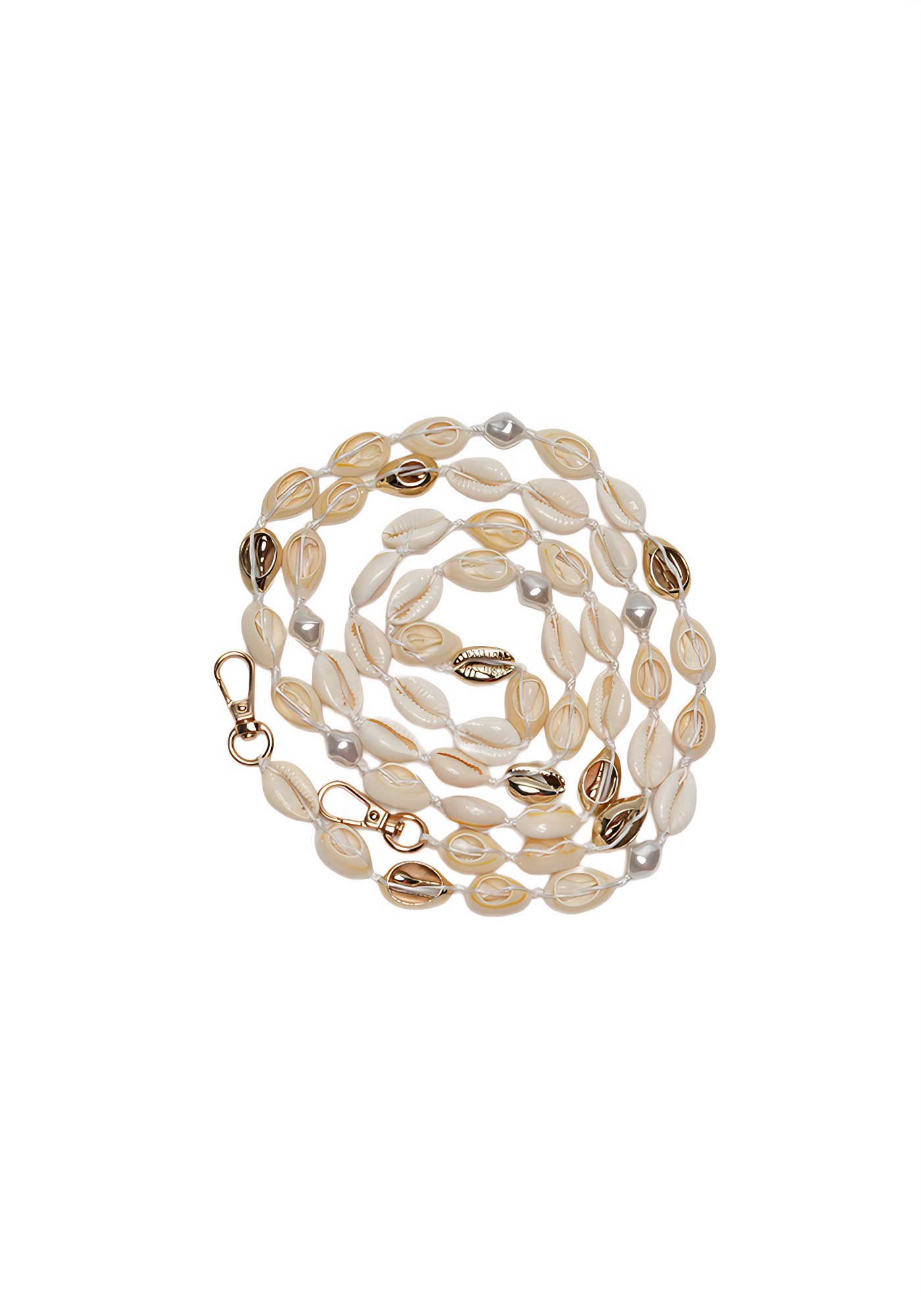 Golden Cowrie Phone Chain by Mila (Long)