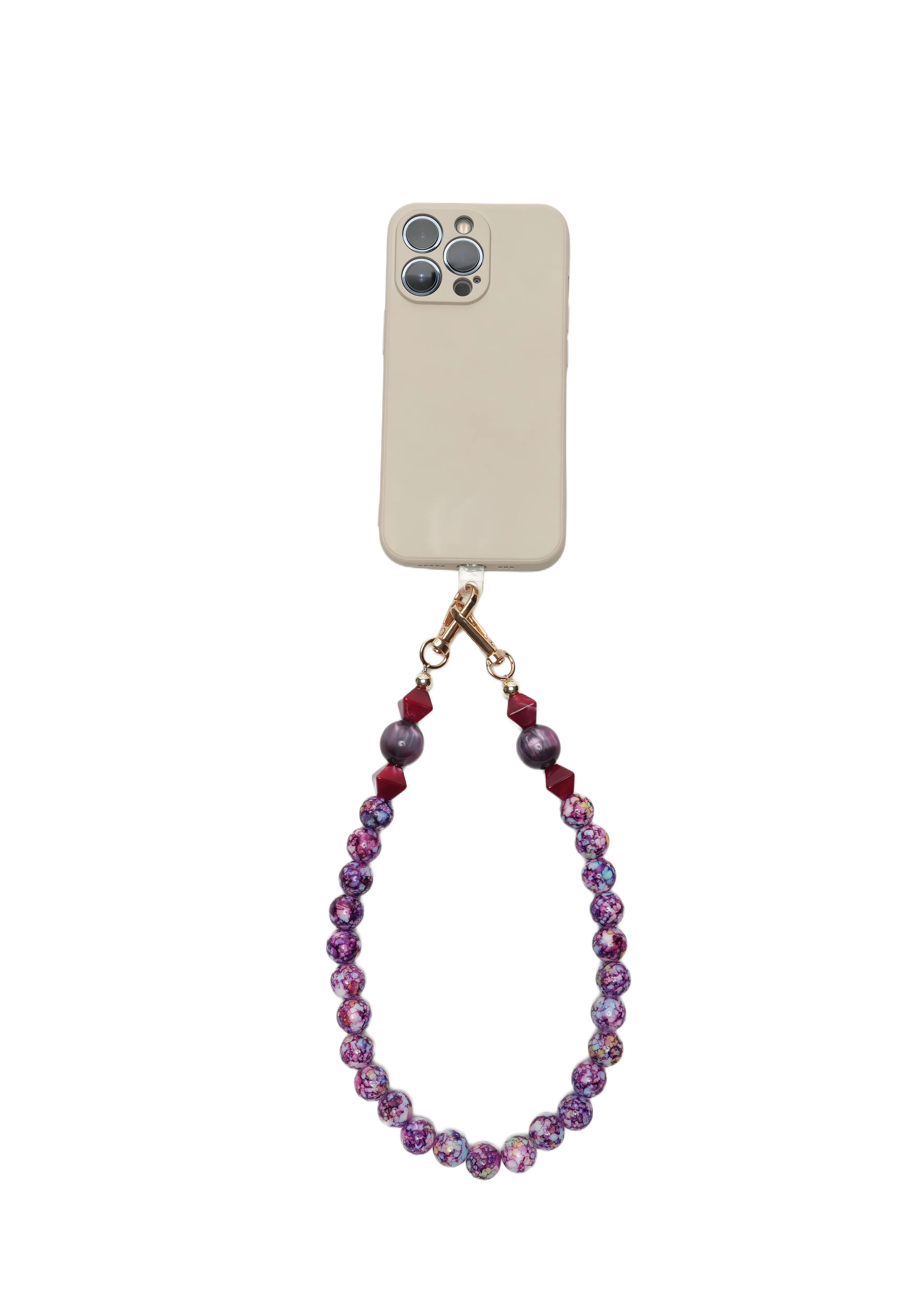 AURA GEM — Dual Accent Beaded Phone Chain
