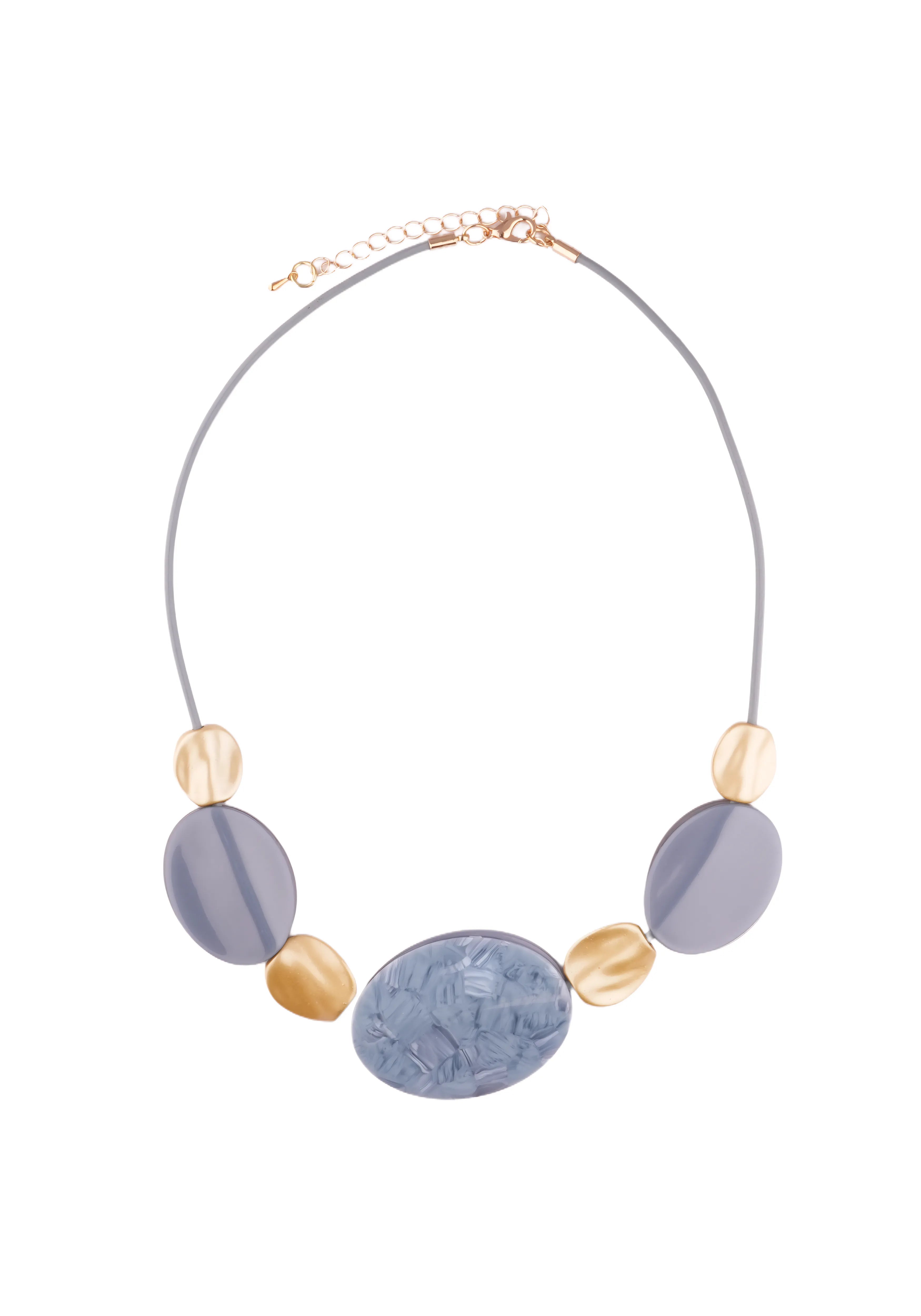 AURA OVAL — Statement Resin Bead Necklace