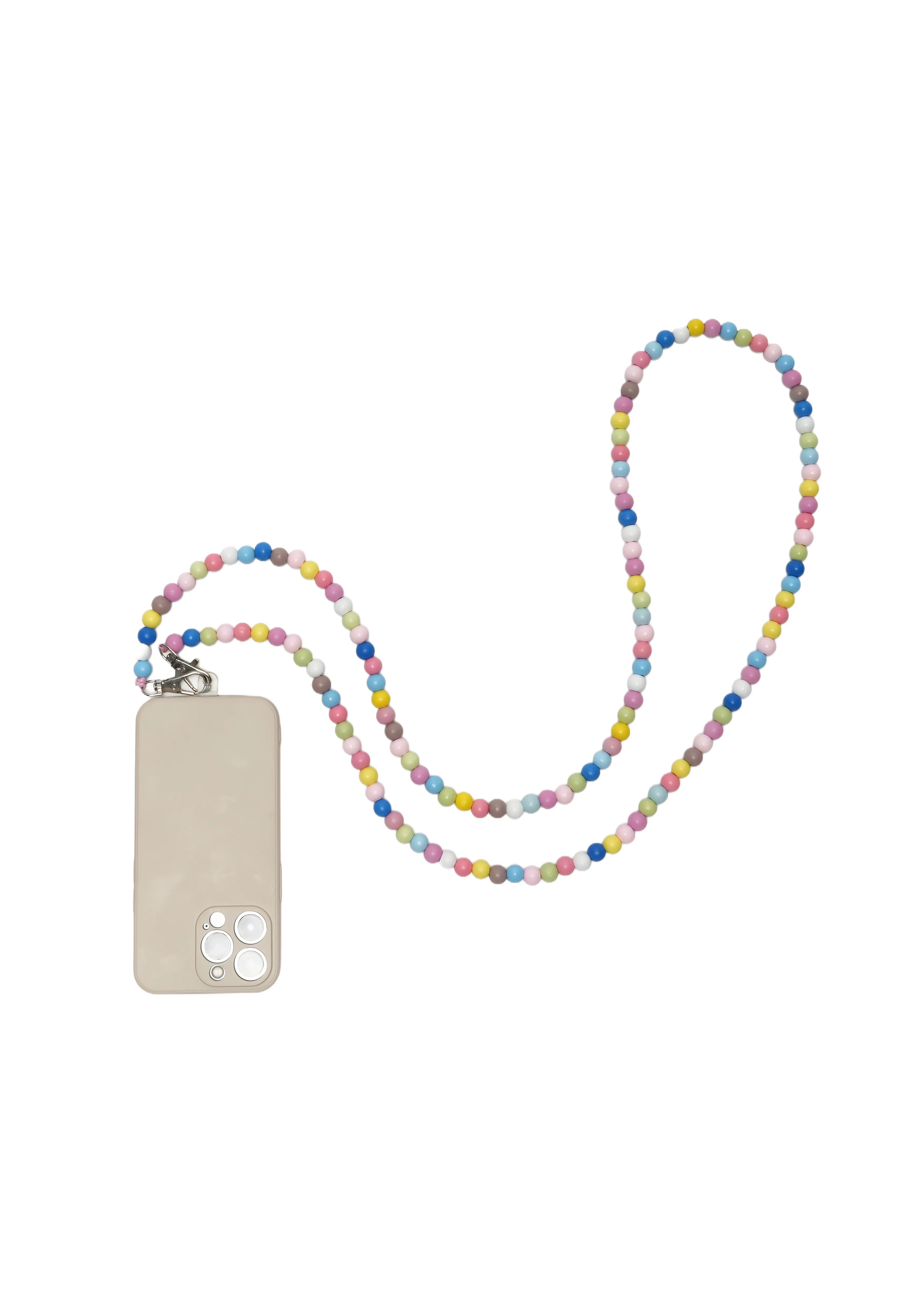 BUBBLE BEAD — Pastel Mix Phone Strap