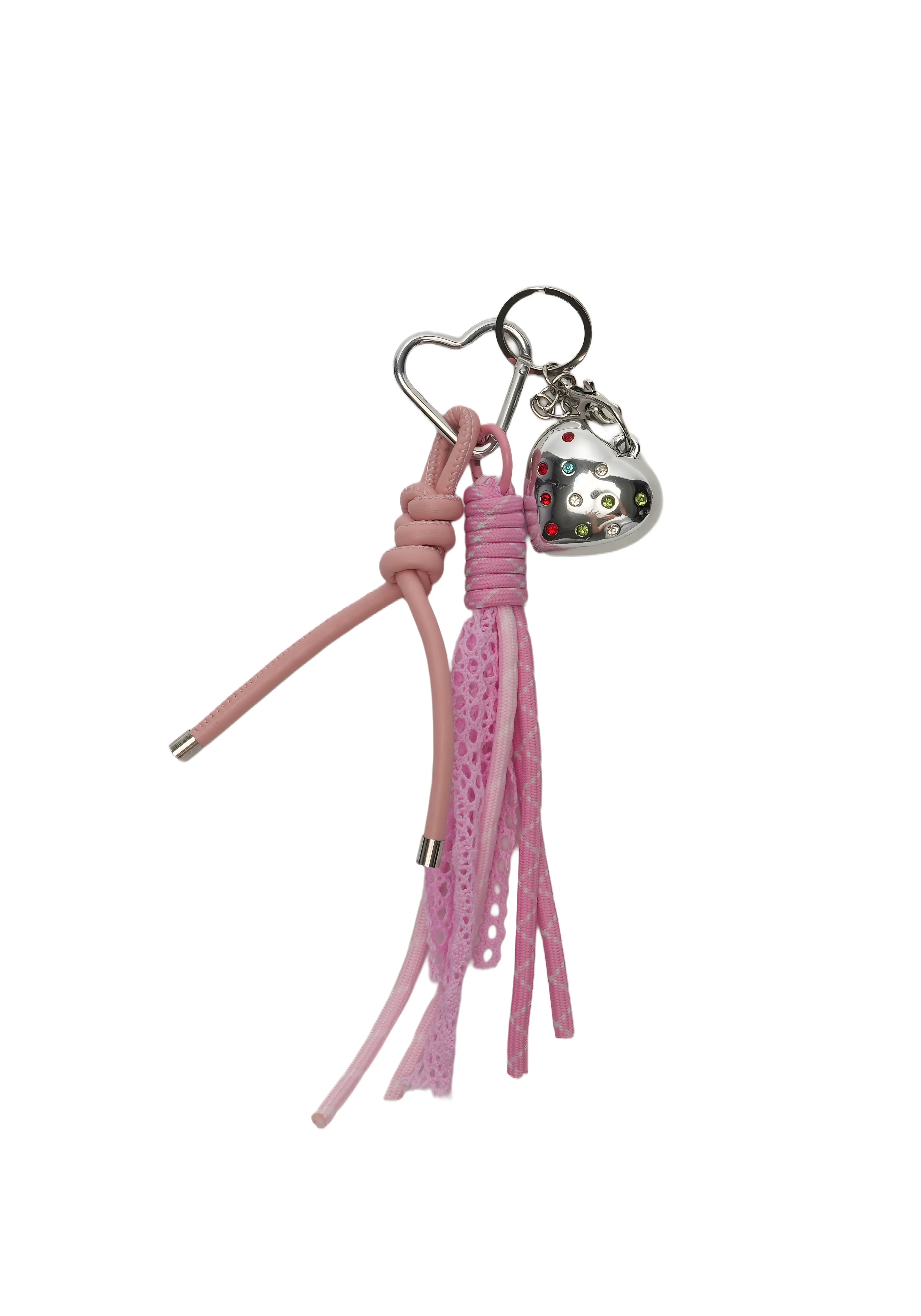 CANDY BLOOM — Pink Lace Charm Key Ring