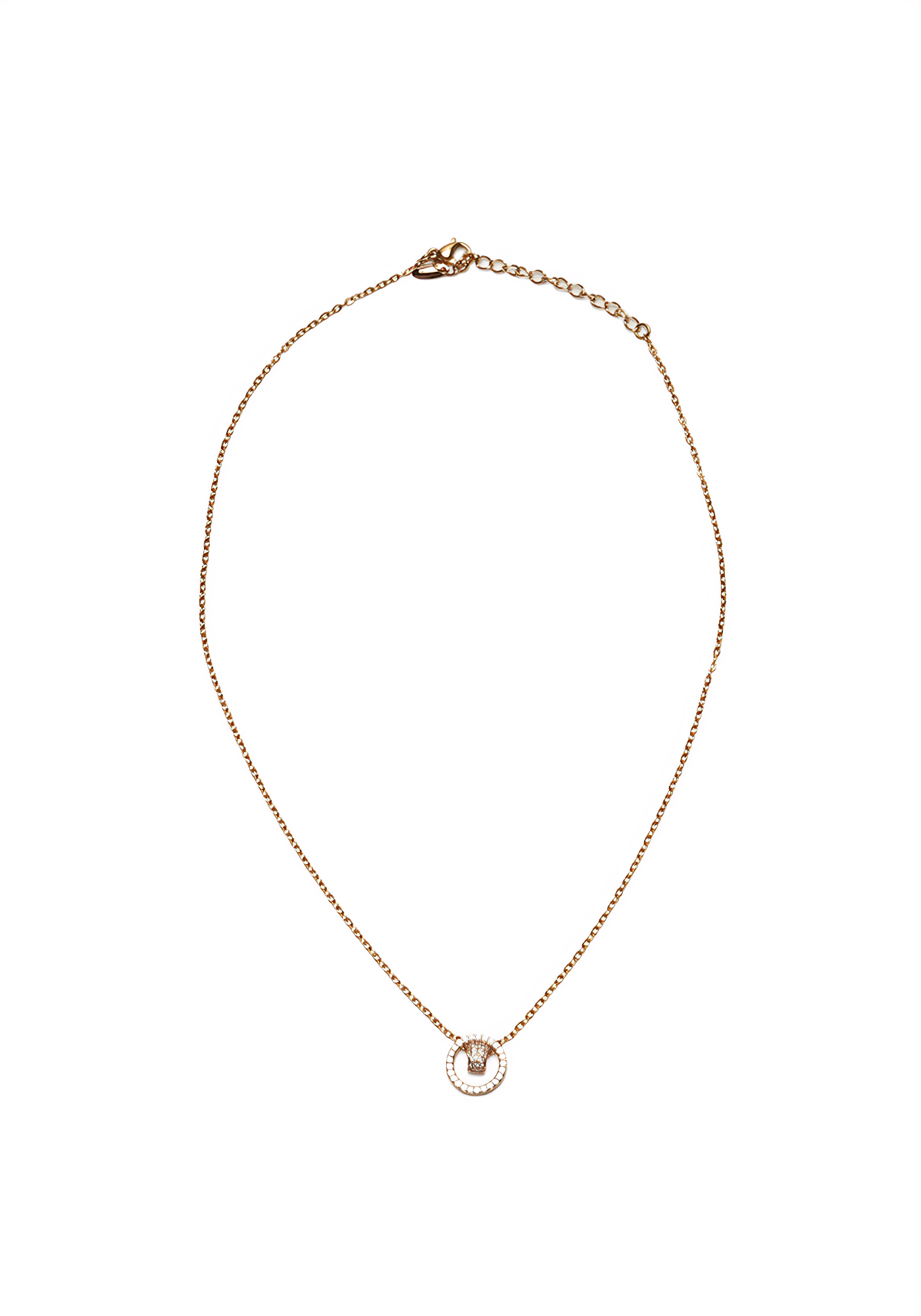 LUMINA LOOP — Pavé Halo Pendant Necklace