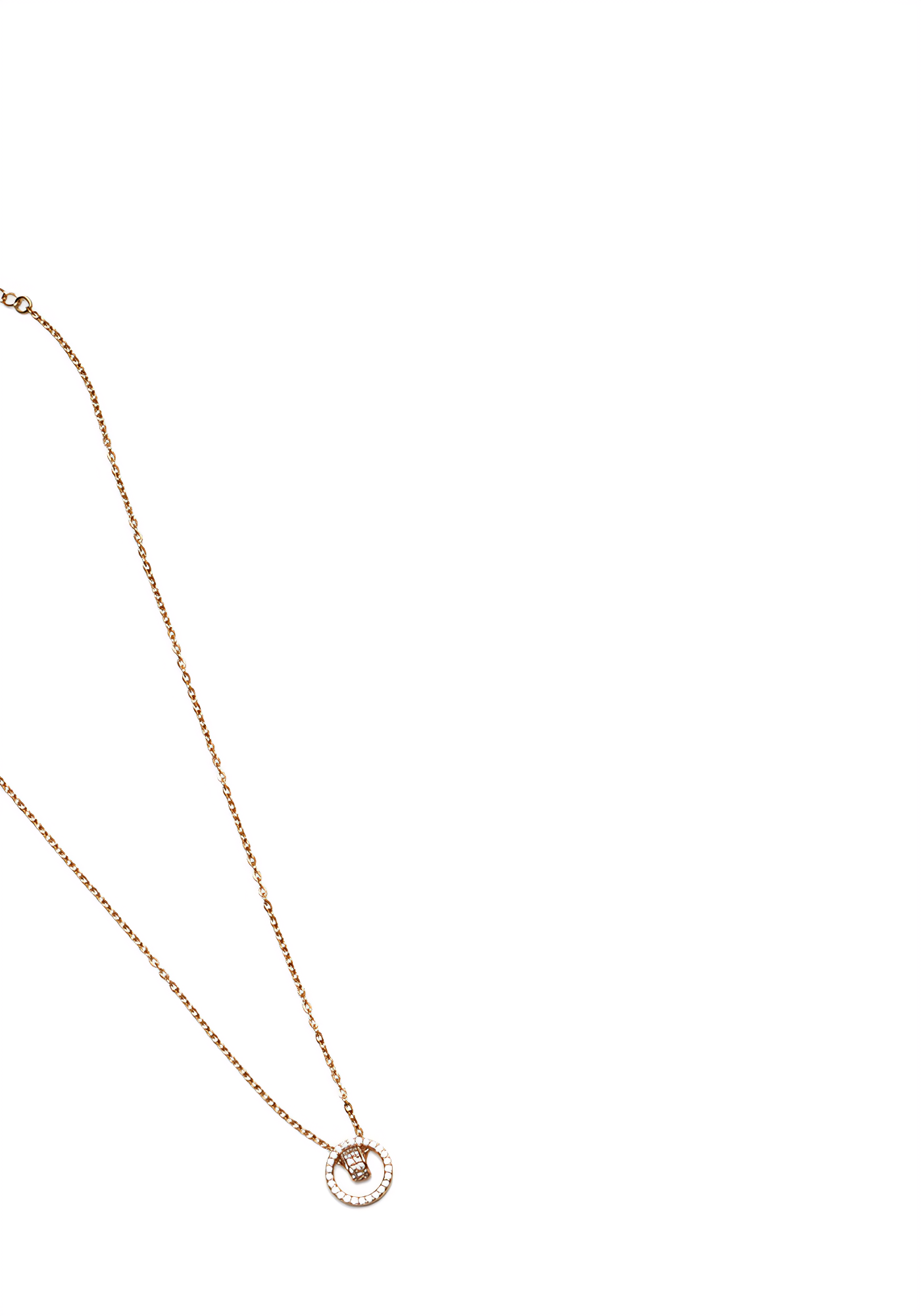 LUMINA LOOP — Pavé Halo Pendant Necklace