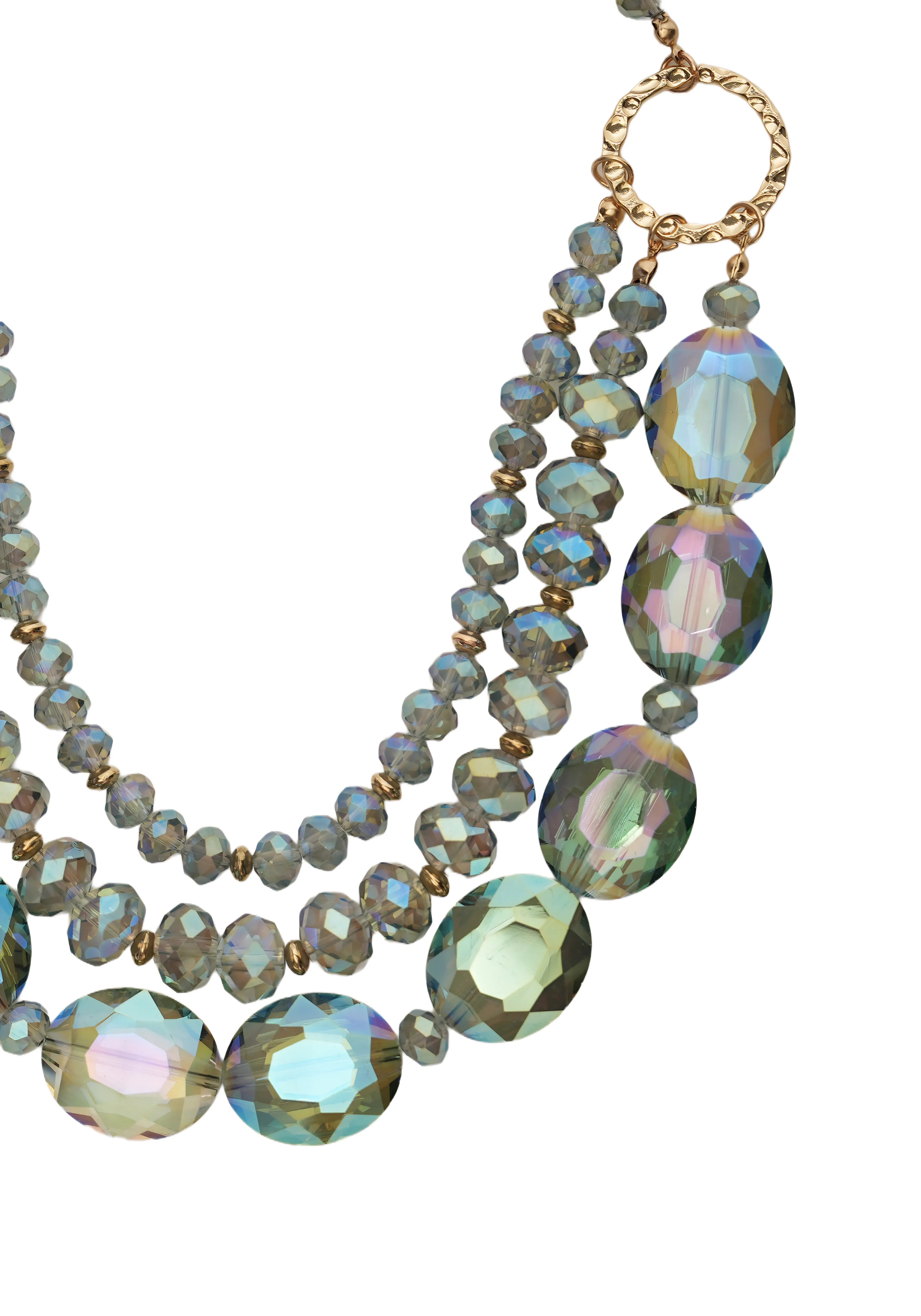 LUSTRA — Multi-Strand Faceted Statement Necklace