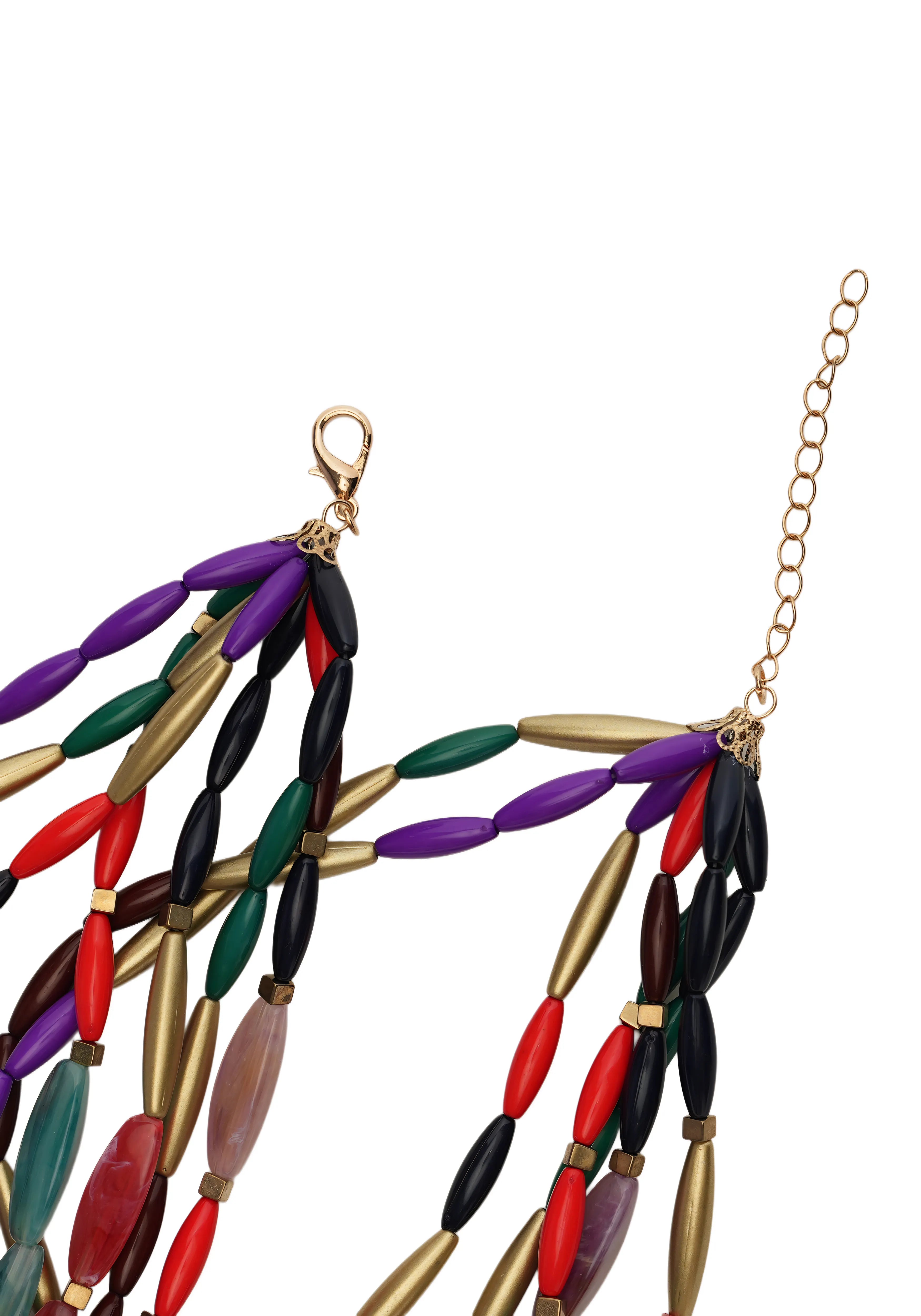 VIVID STRANDS — Multi-Layered Beaded Statement Necklace