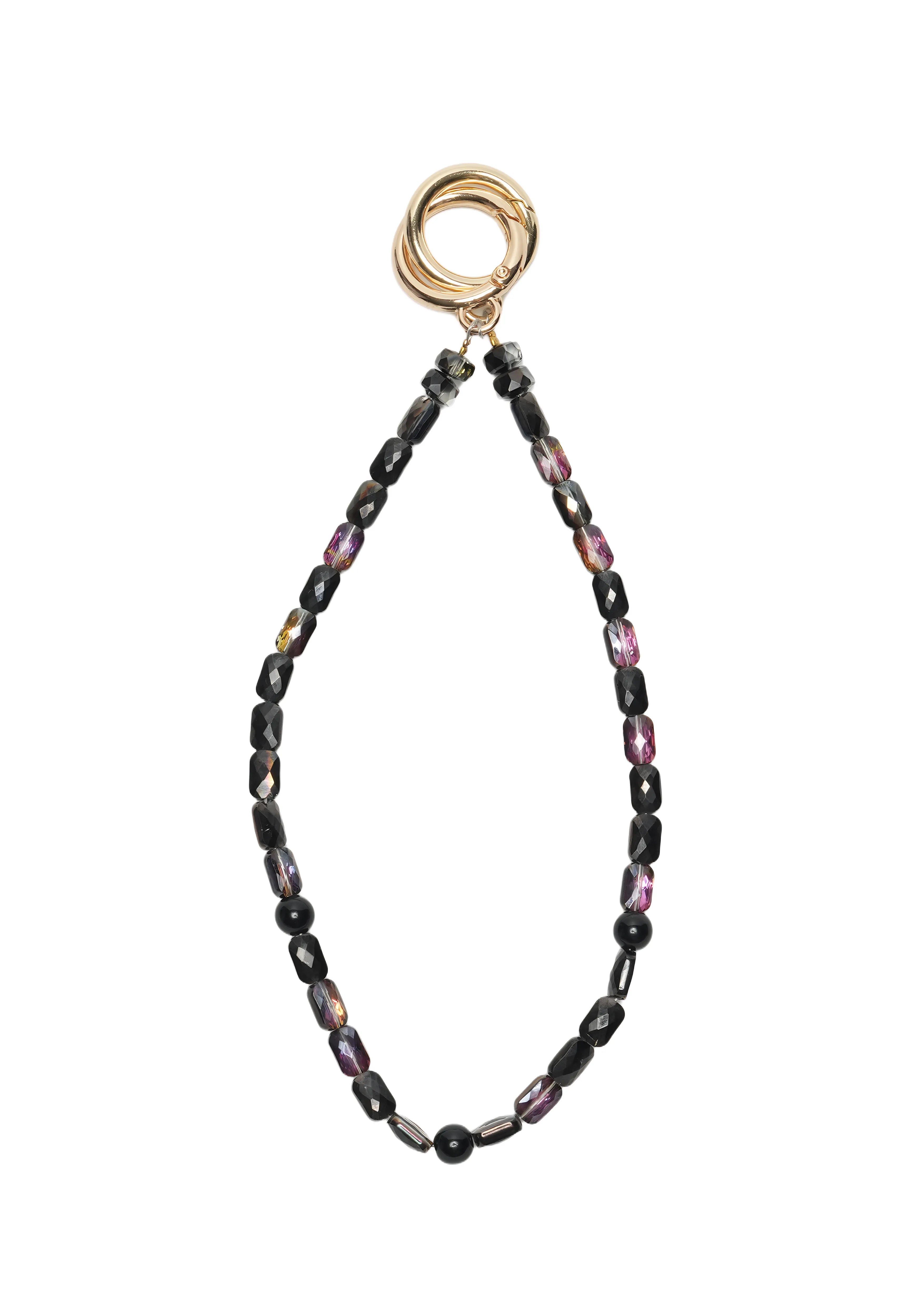 SHADOW GEM — Faceted Rectangle Phone Chain