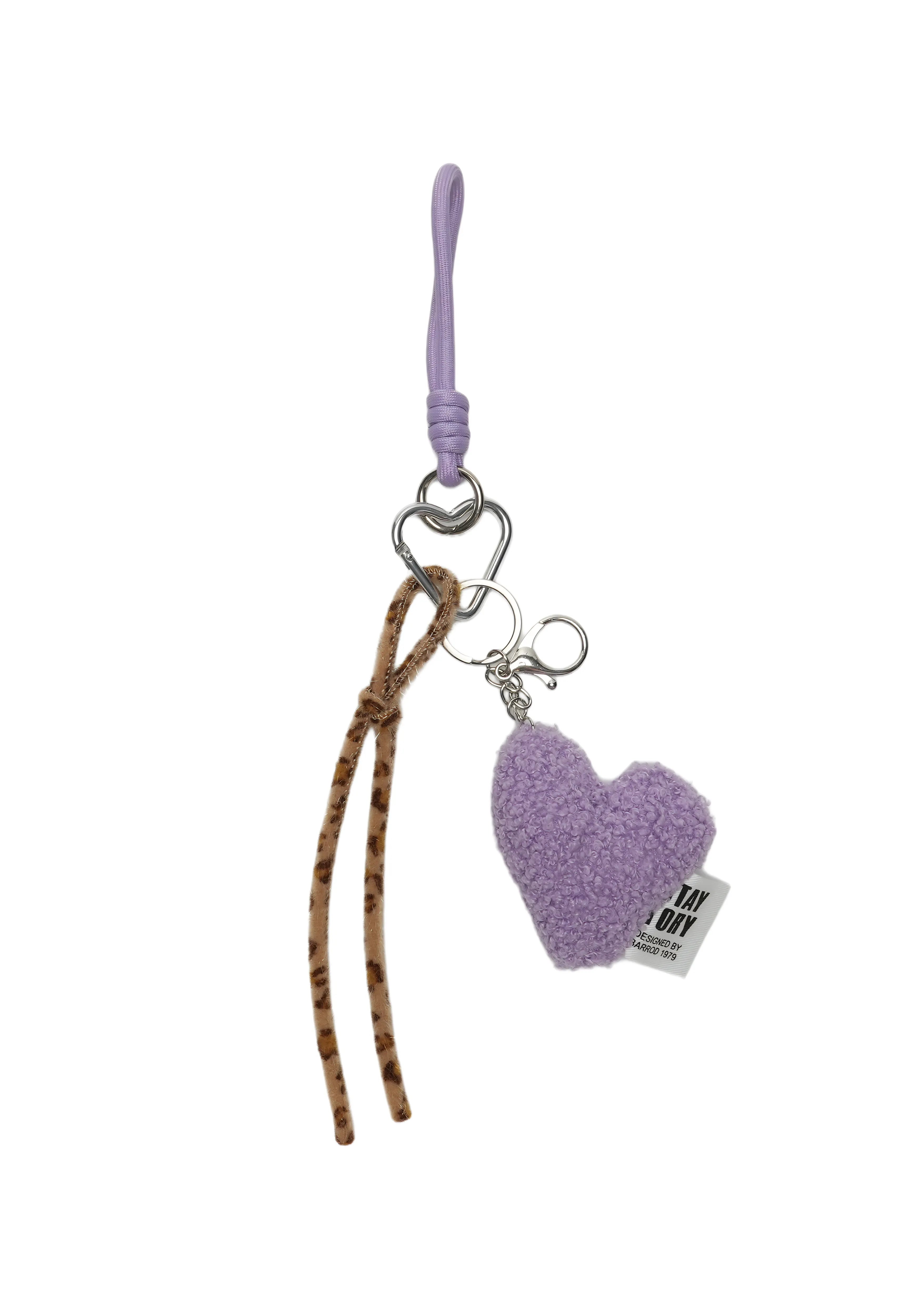 TEDDY TAG — Plush Heart Charm Phone Strap