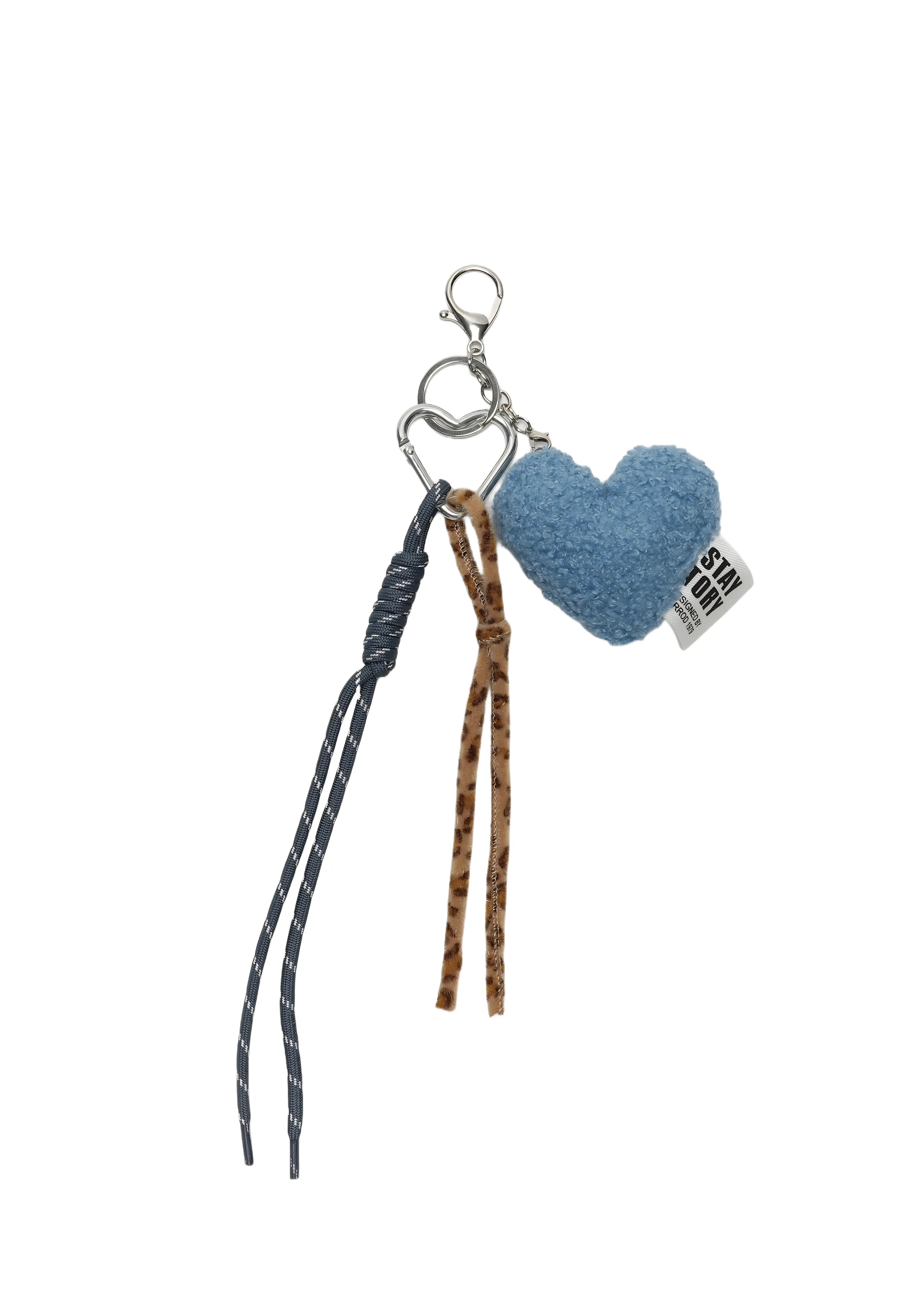 TEDDY TAG — Plush Heart Charm Strap