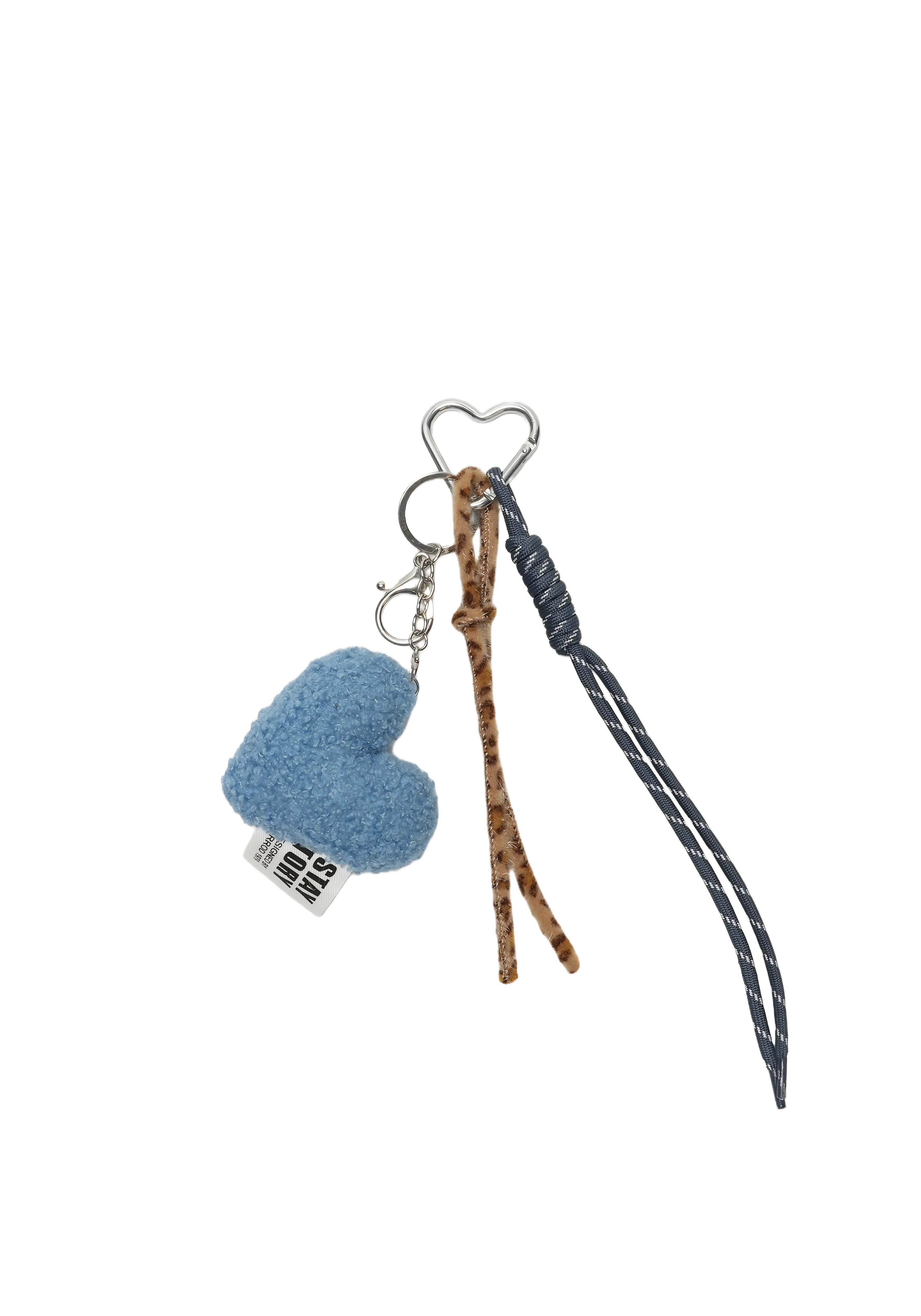 TEDDY TAG — Plush Heart Charm Strap