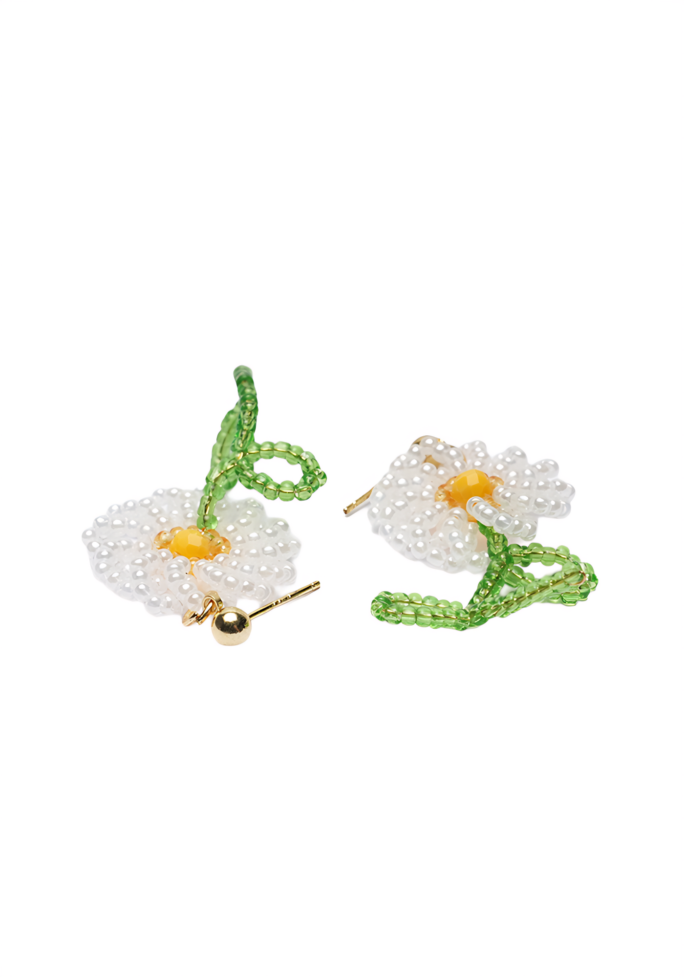 TWIRL DAISY — Beaded Vine Earrings