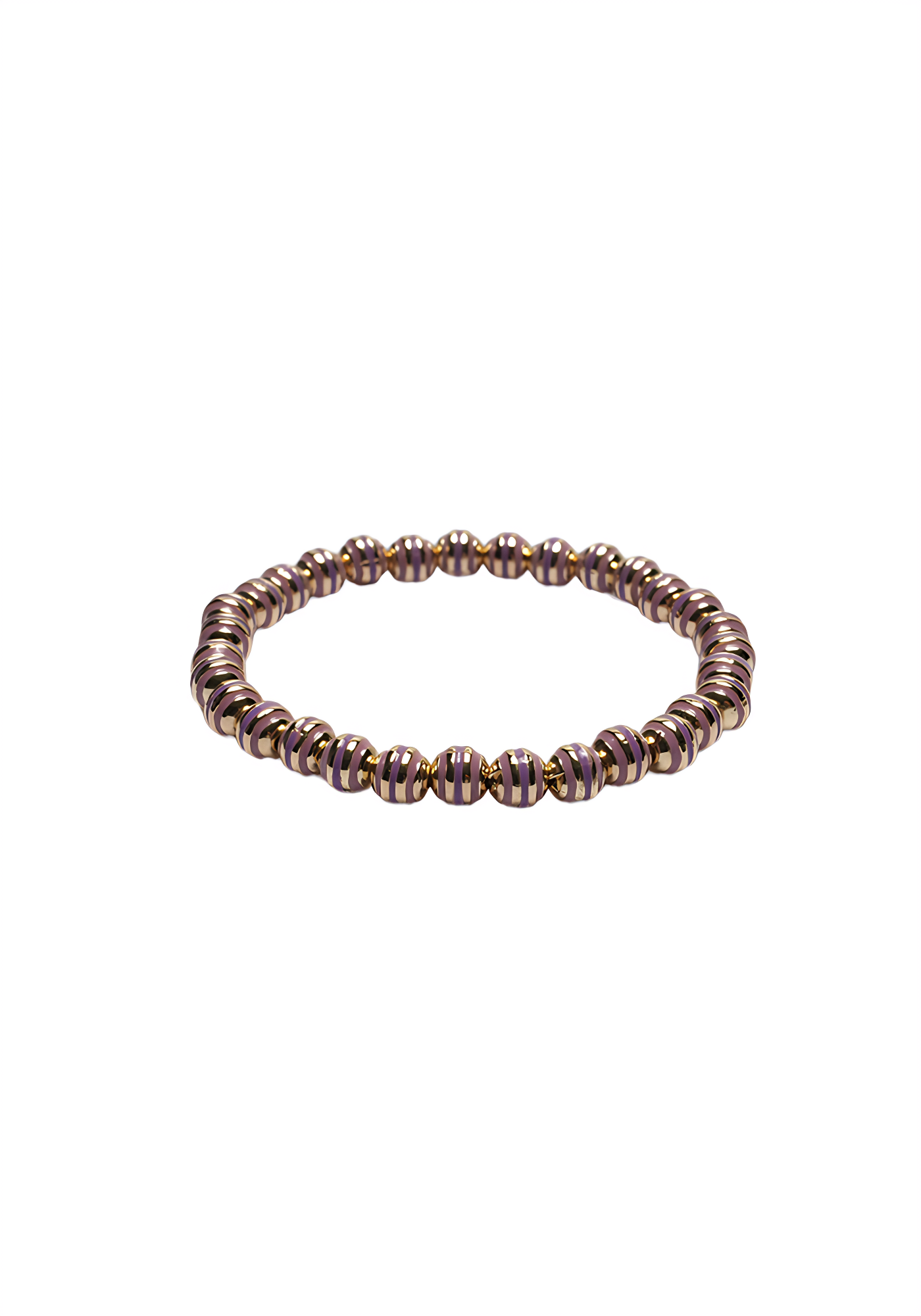 TWISTED POP — Striped Round Beaded Bracelet