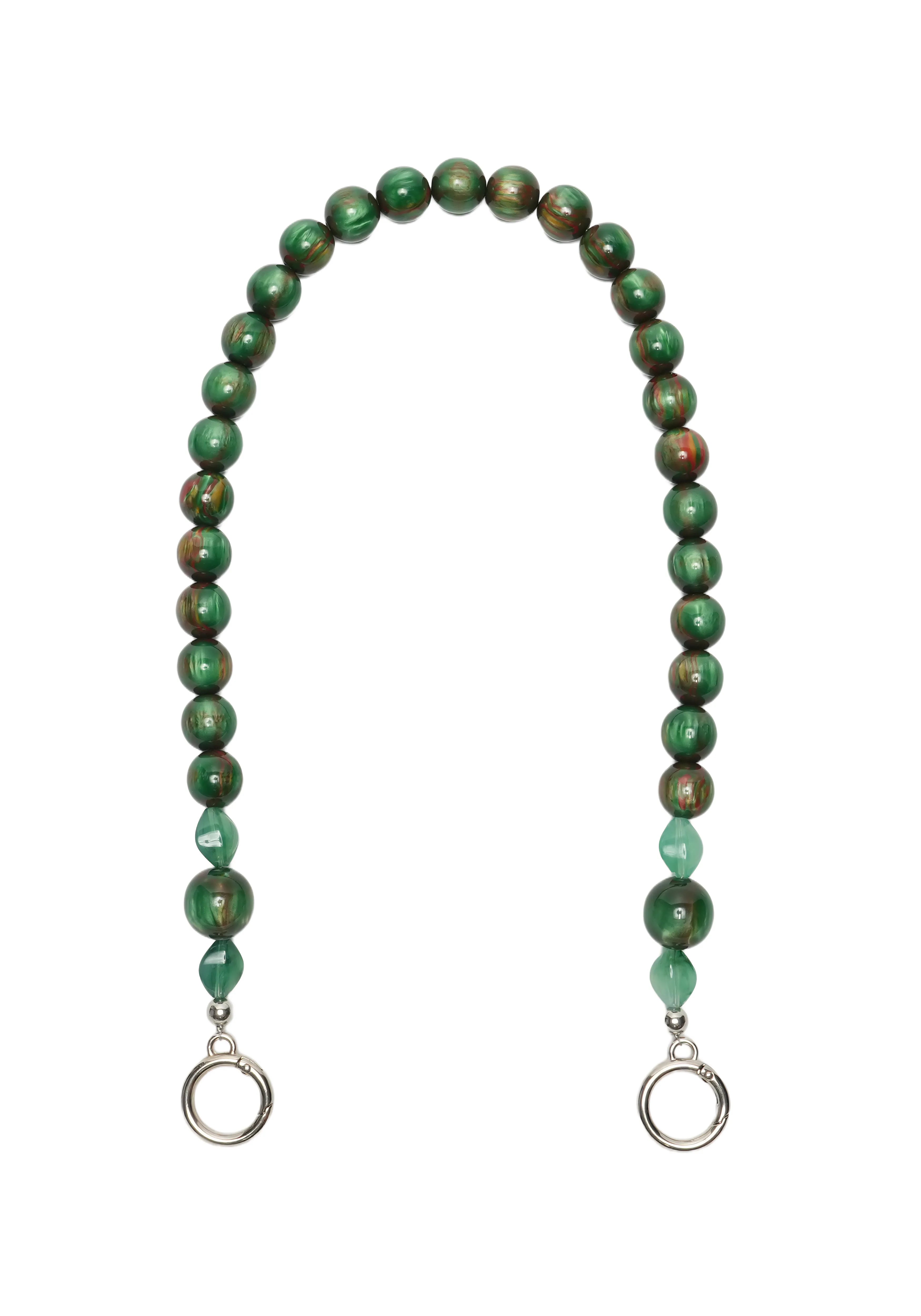 VERDE GLEAM — Round Bead Phone Chain