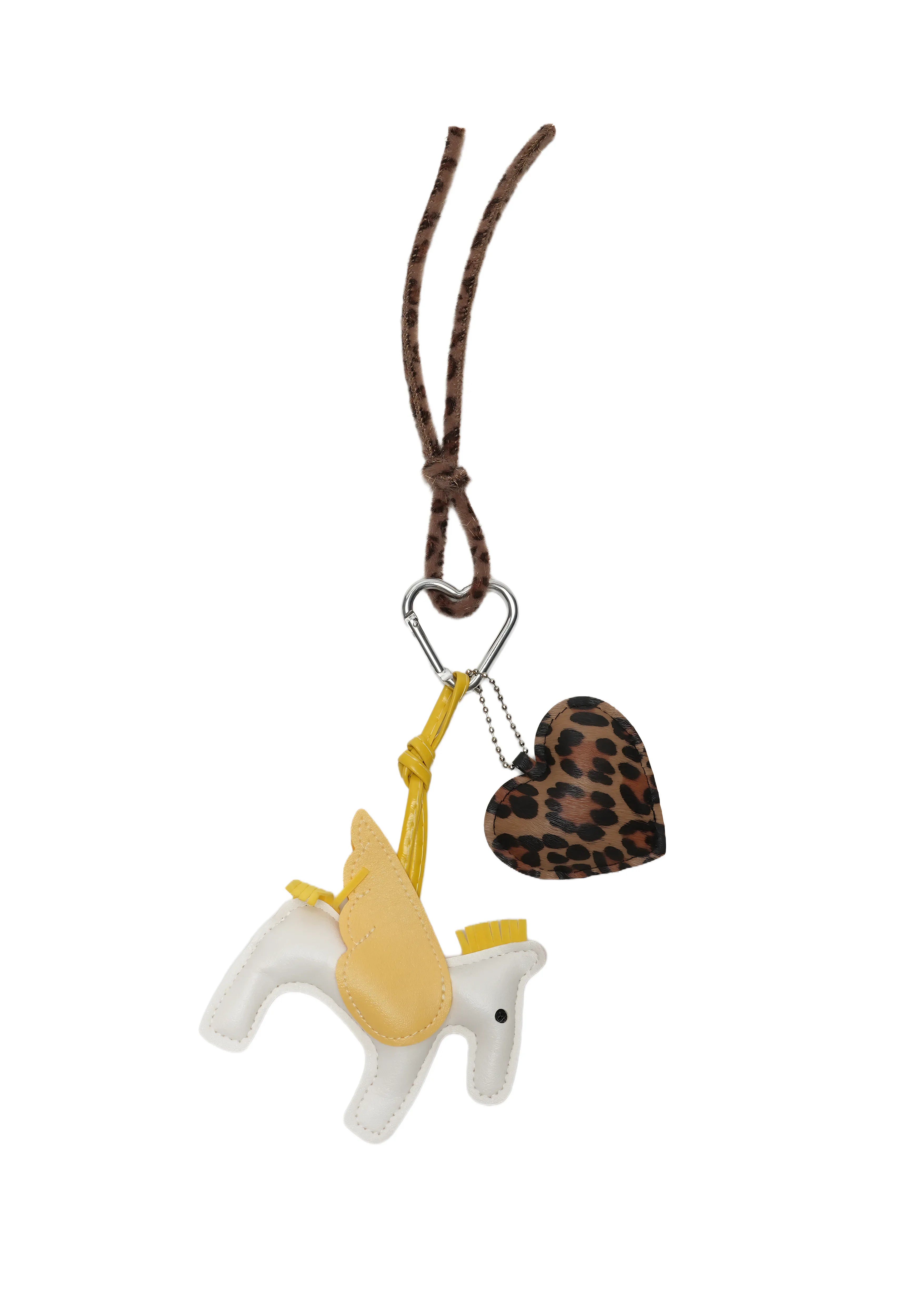 WILD WING — Pegasus & Leopard Heart Charm