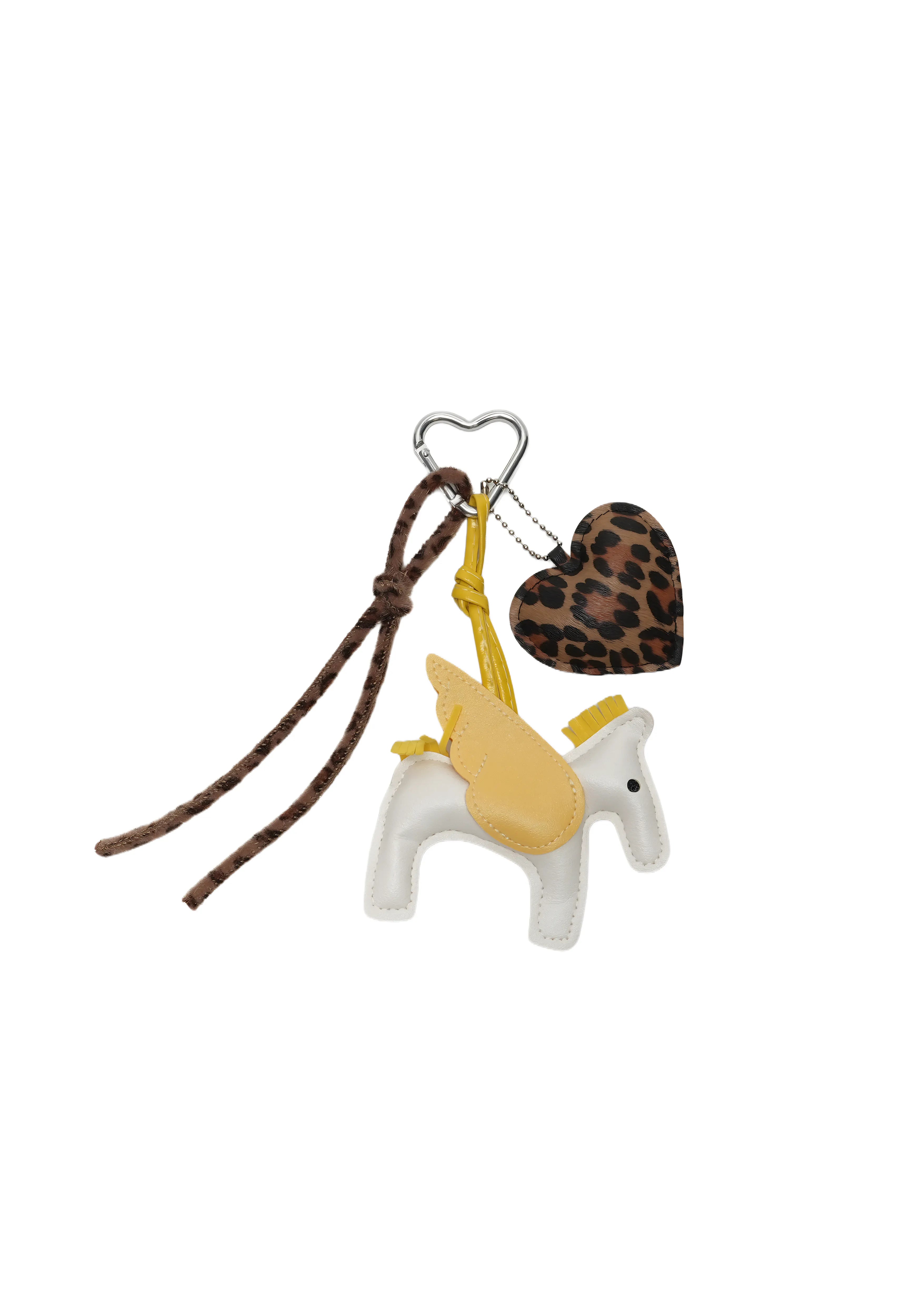 WILD WING — Pegasus & Leopard Heart Charm